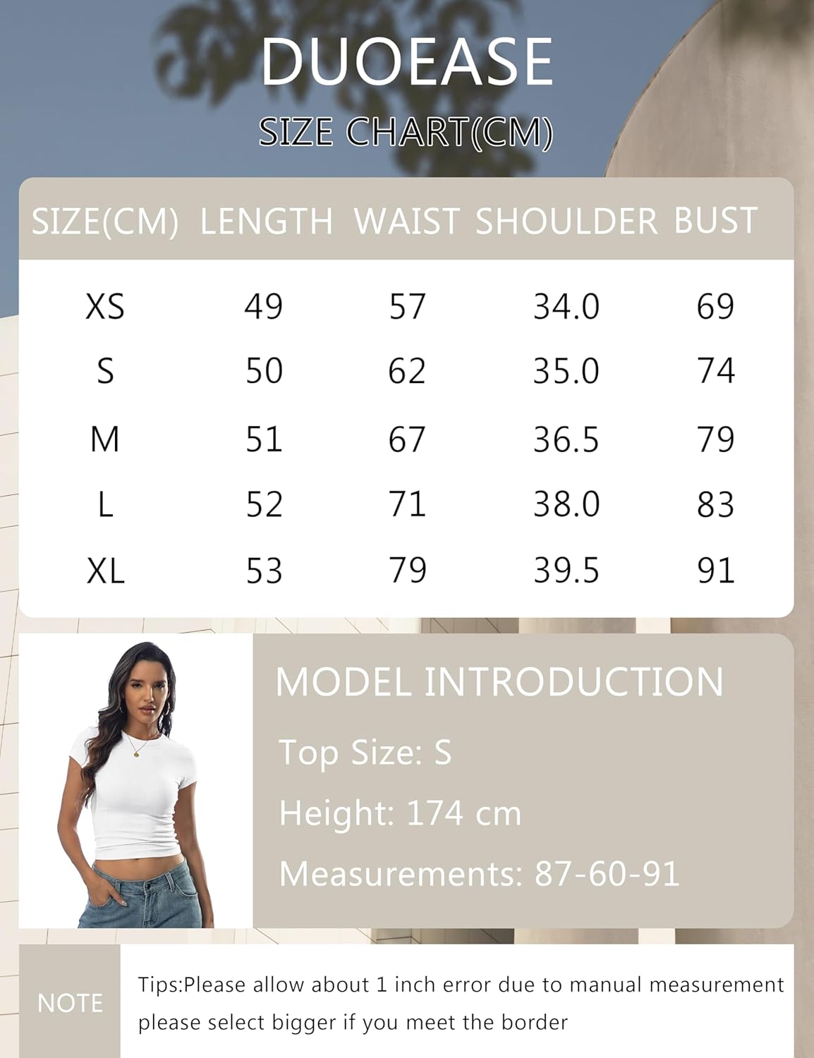 Thumbnail 5 de DUOEASE T Shirt Donna Casual Basic Manica Corta Girocollo Estate Crop Top