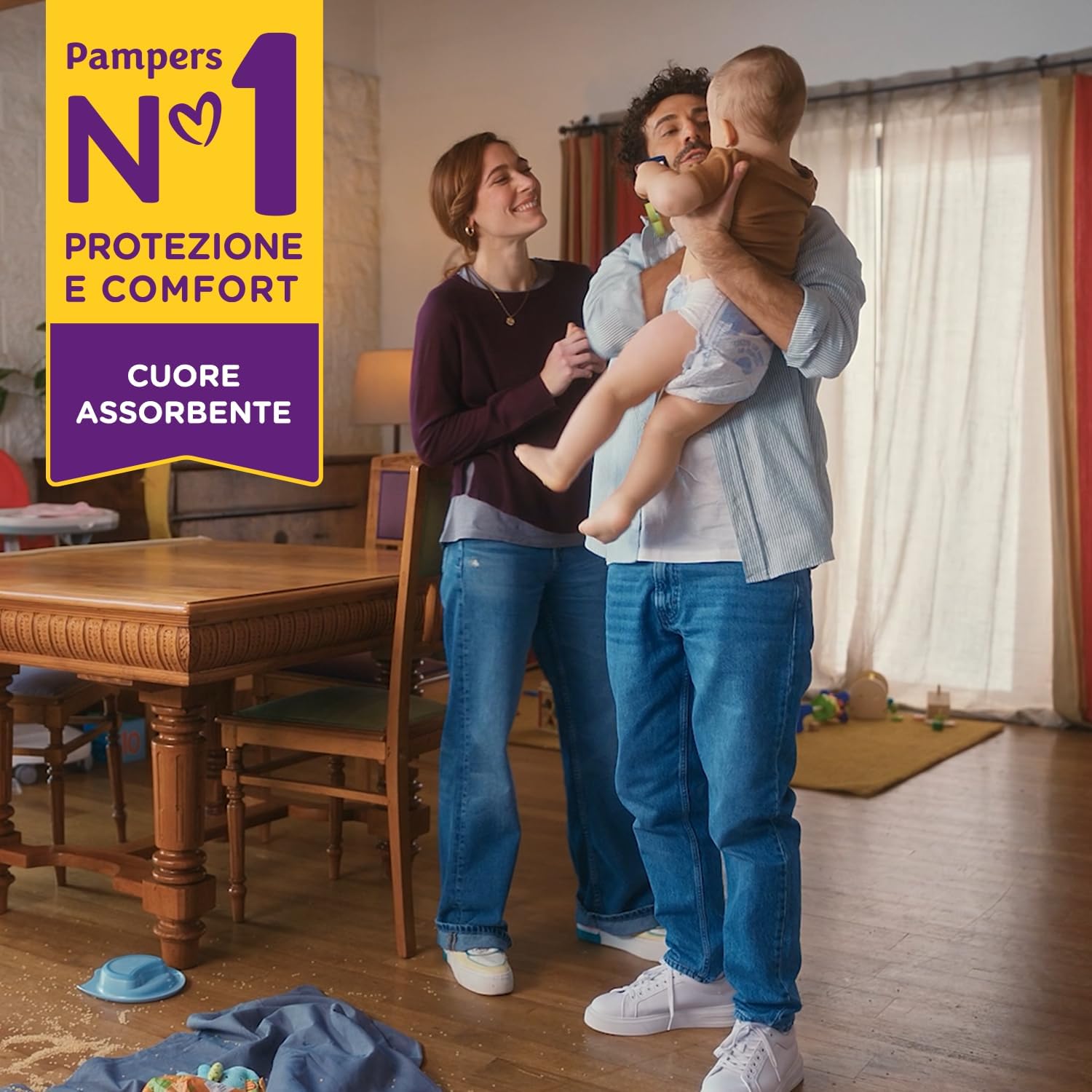 Thumbnail 6 de Pampers Progressi Maxi Taglia 4 (7-18 kg) – Formato Scorta con Indicatore di Bagnato, Pelli Delicate e 500 Punti Omaggio
