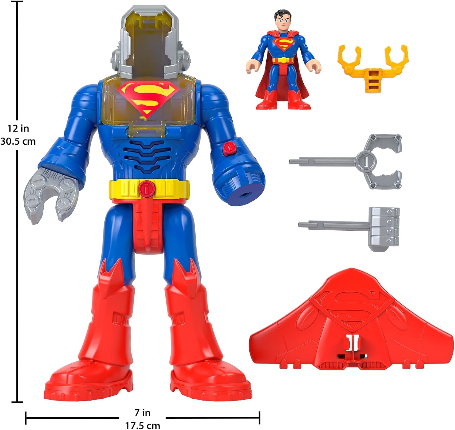Thumbnail 6 de Fisher-Price Imaginext DC Super Friends: Superman Insider e Corazza, robot alto 30+ cm con luci e suoni