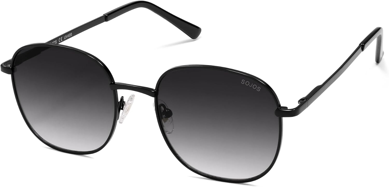 Thumbnail 5 de SOJOS SJ1137 Retro Rund Rechteckig Sonnenbrille – UV400 Schutz, Metallrahmen