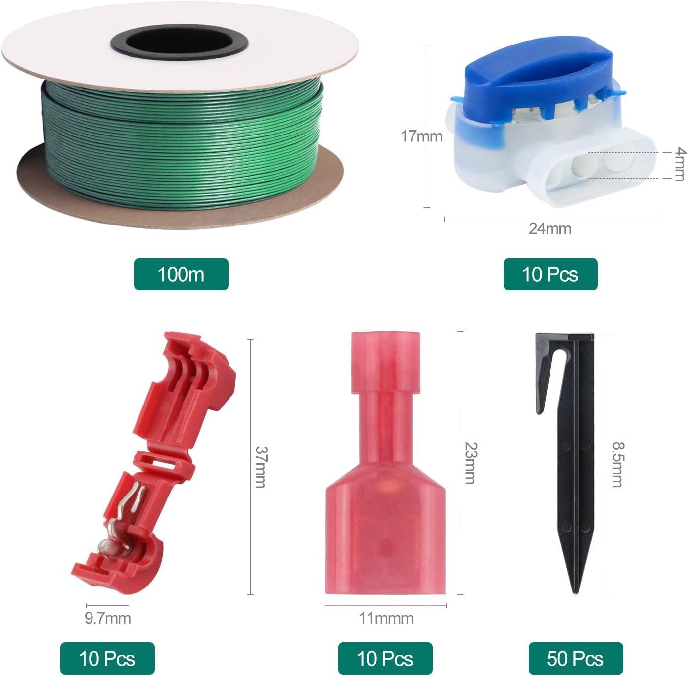 Thumbnail 6 de 100m Boundary Cable Wire for Robotic Lawn Mower with Pegs & Connectors — Compatible with Bosch, Gardena, Husqvarna and more