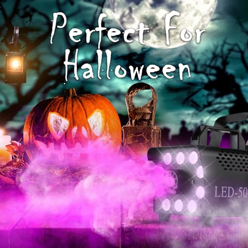 Thumbnail 6 de MAMIZO Fog Machine 500W with 10 RGB LEDs and Wireless Remote – 9–16 m² room coverage