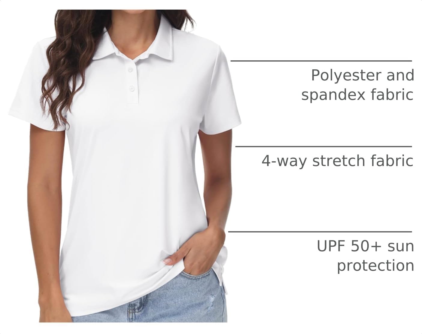 Thumbnail 3 de MAGCOMSEN Women’s Golf Polo Shirt (UPF 50+ Quick-Dry, Short Sleeve)