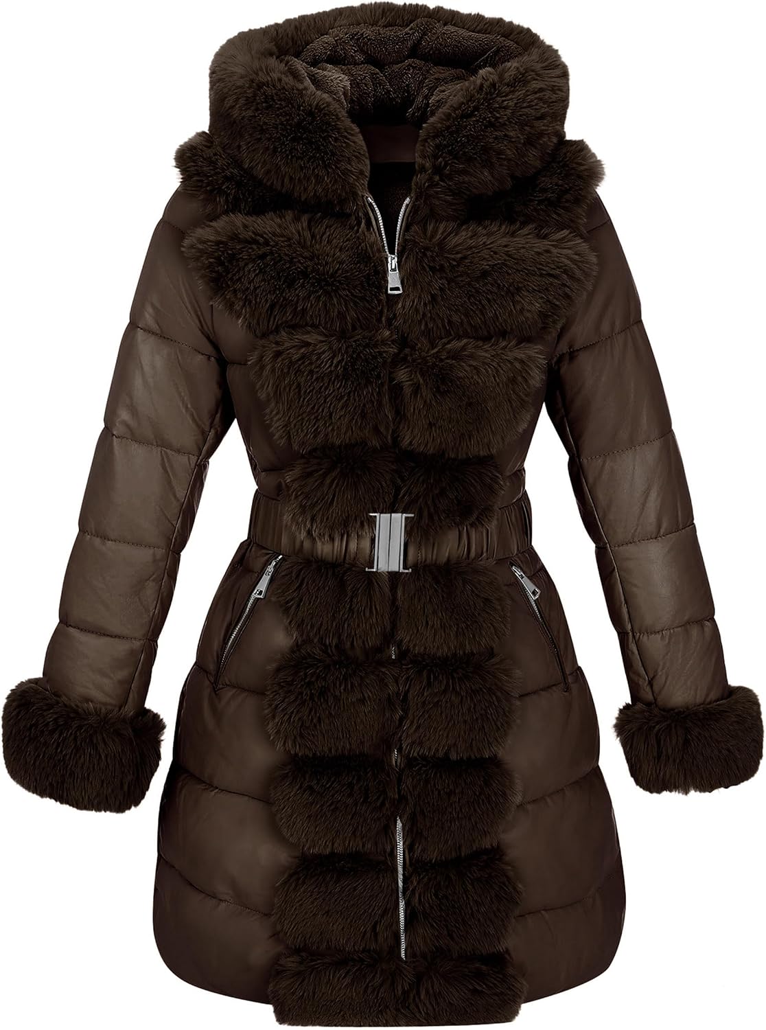 Thumbnail 5 de RISISSIDA Women Cold-resistant Winter Fur Lined Coat