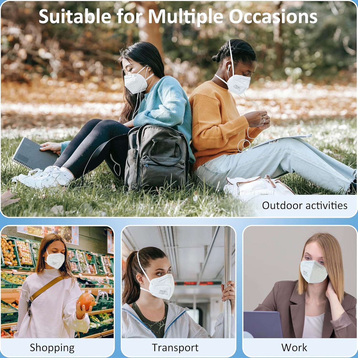 Detalle de GIKO FFP2 mask pack of 50, FFP2