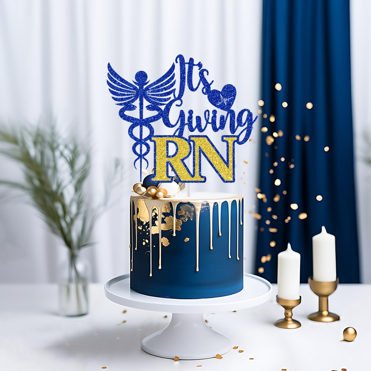Thumbnail 1 de It's Giving RN Cake Topper, Paper