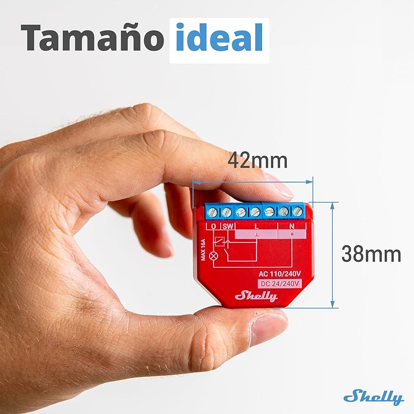 Thumbnail 2 de Shelly Plus 1PM Módulo interruptor Wi‑Fi con medidor 16A 🔌