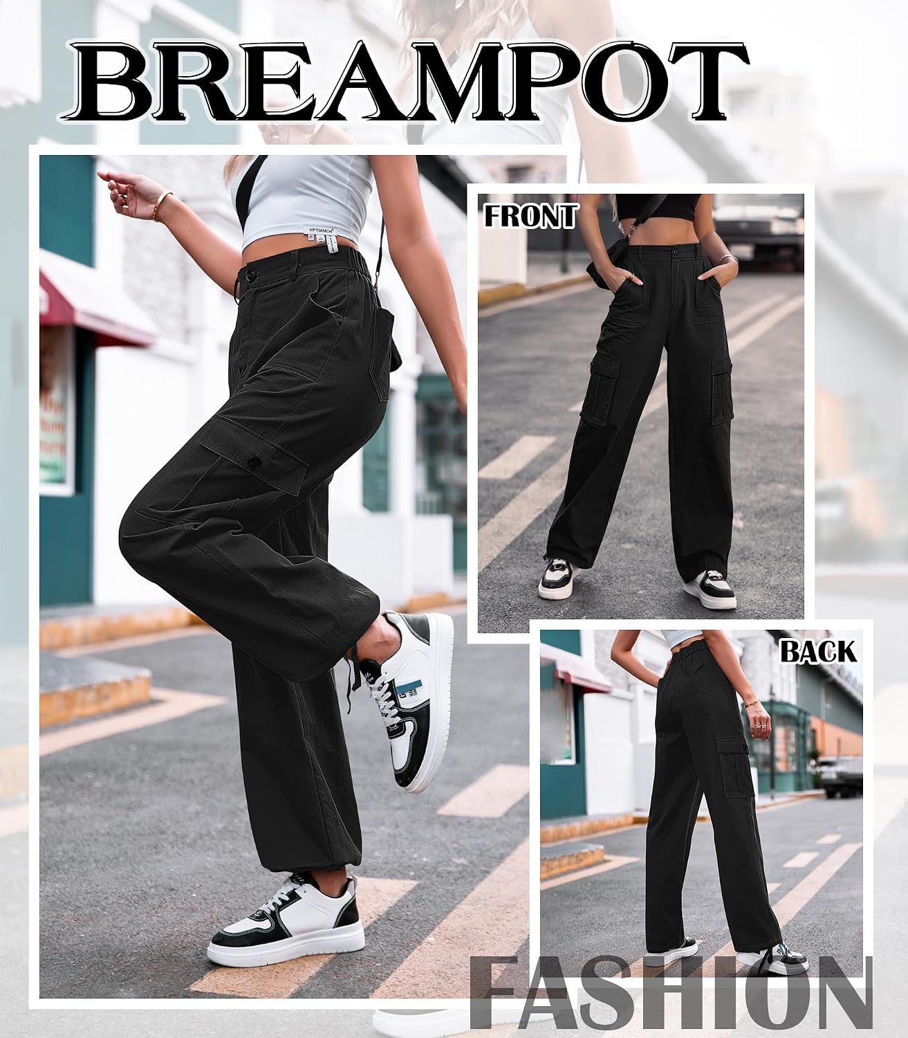 Thumbnail 4 de Breampot Womens Cargo Trousers High Waist hiking trousers