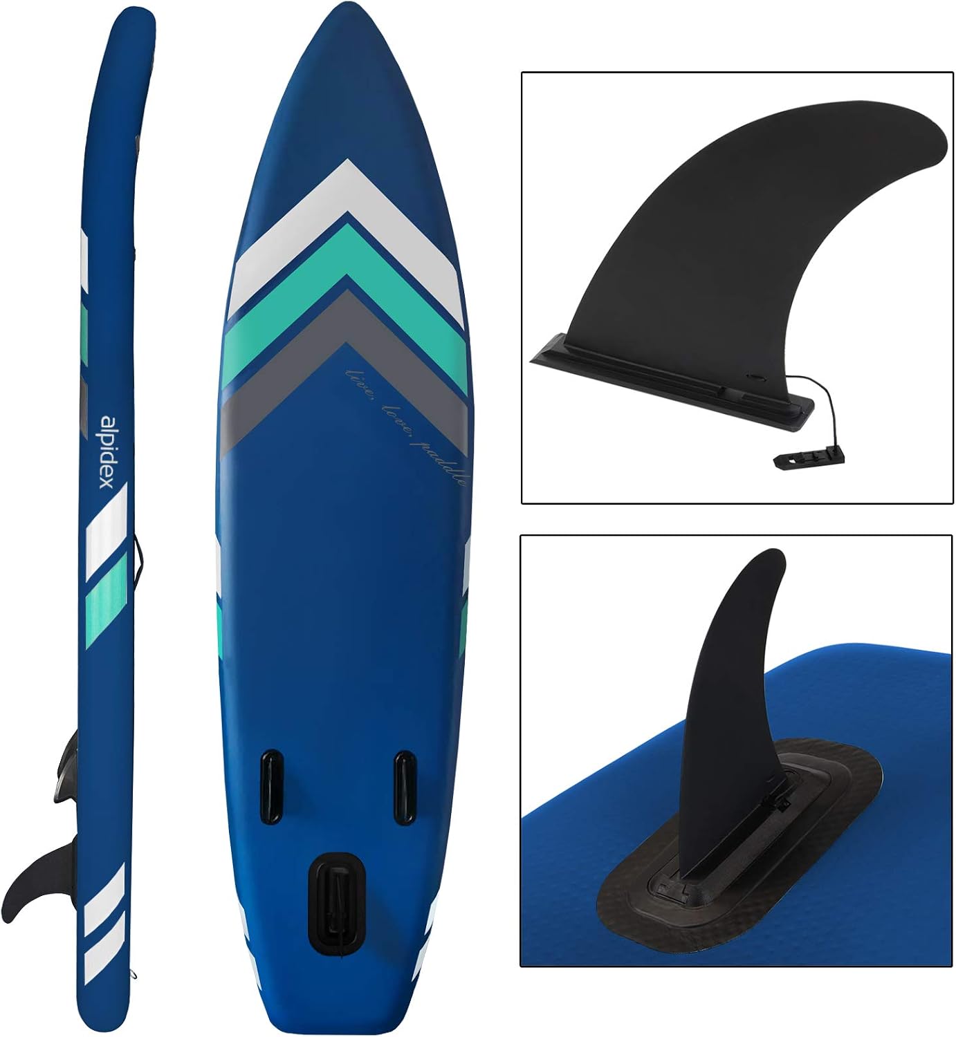 Detalle de ALPIDEX Stand Up Paddle Set SUP 305 x 76 x 15 cm – Komplettset, belastbar bis 150 kg