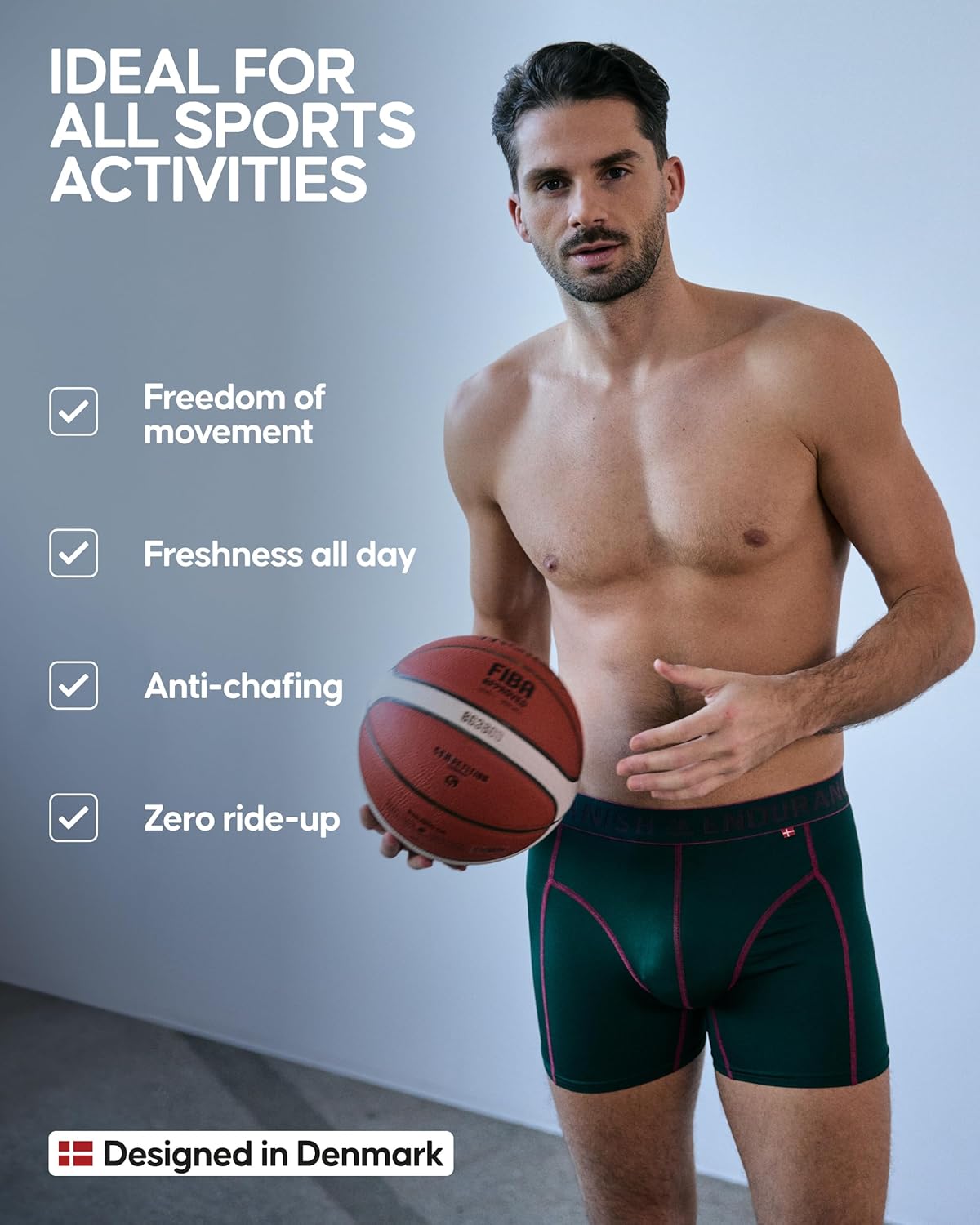 Thumbnail 2 de DANISH ENDURANCE Mens Boxers (Anti Chafing) – 6 Pack, Long Leg or Regular, Moisture Wicking