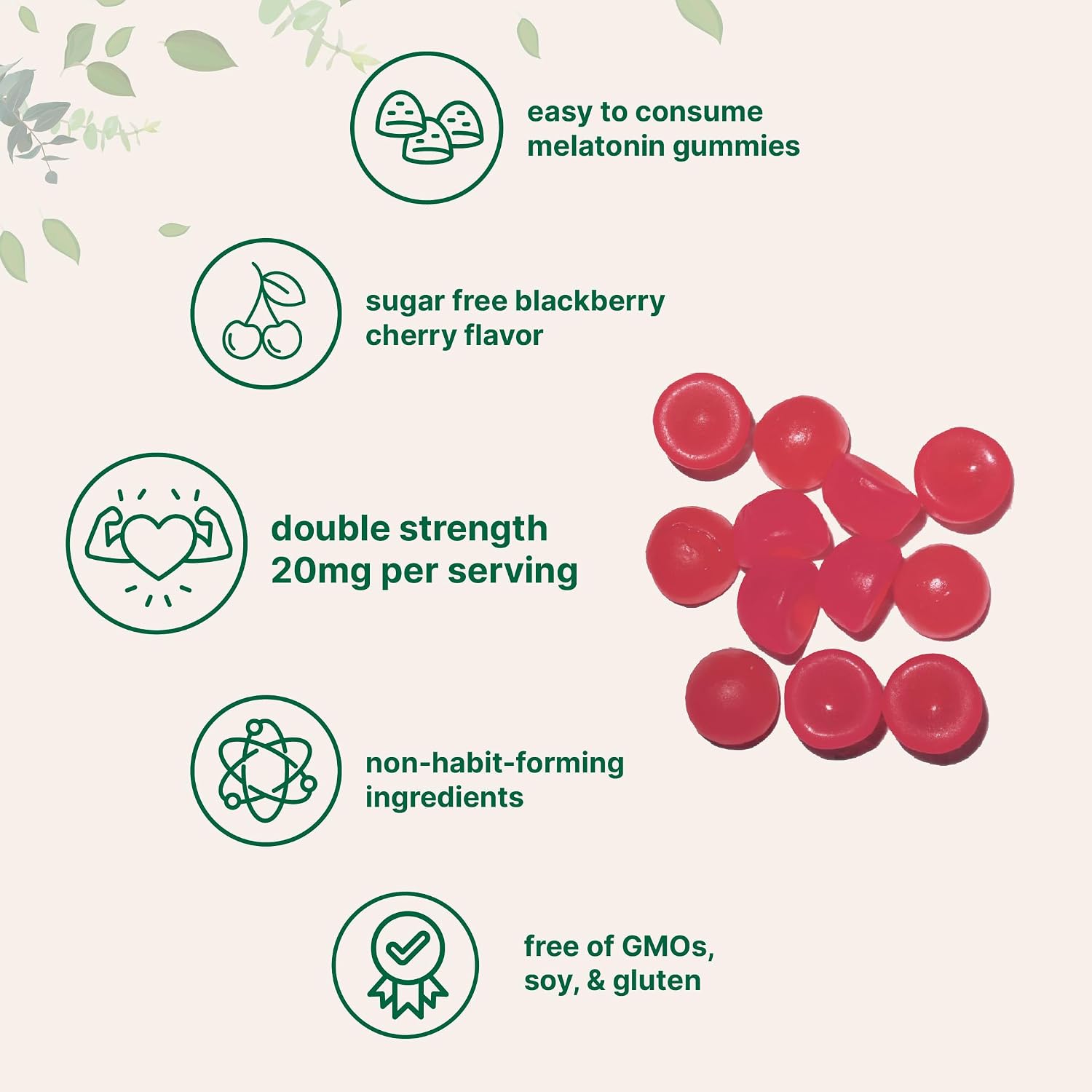 Detalle 1 de Micro Ingredients Melatonin Gummies 10 mg