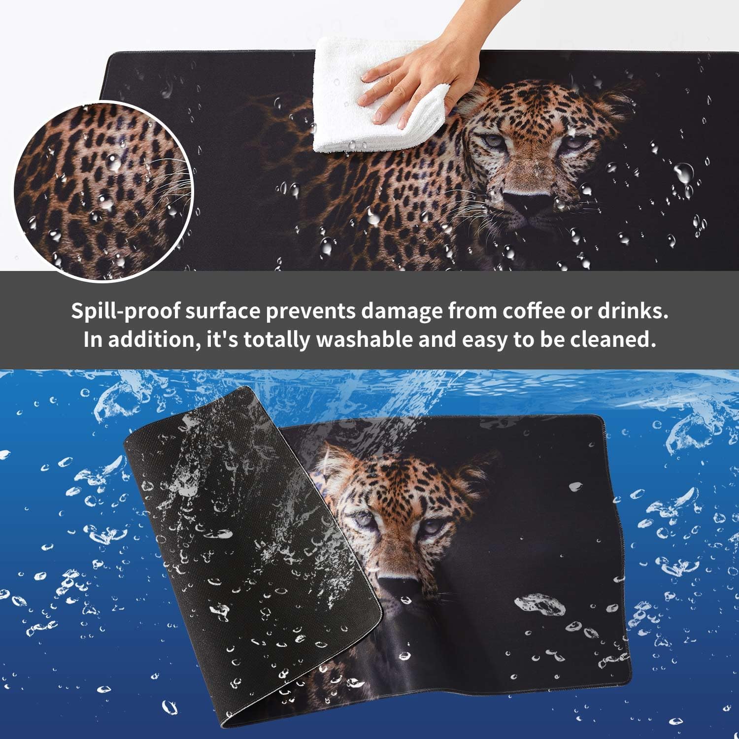 Thumbnail 3 de DOBAOJIA Schreibtischunterlage Mauspad 700x300 XL – auslaufsichere Oberfläche & rutschfester Gummi-Boden