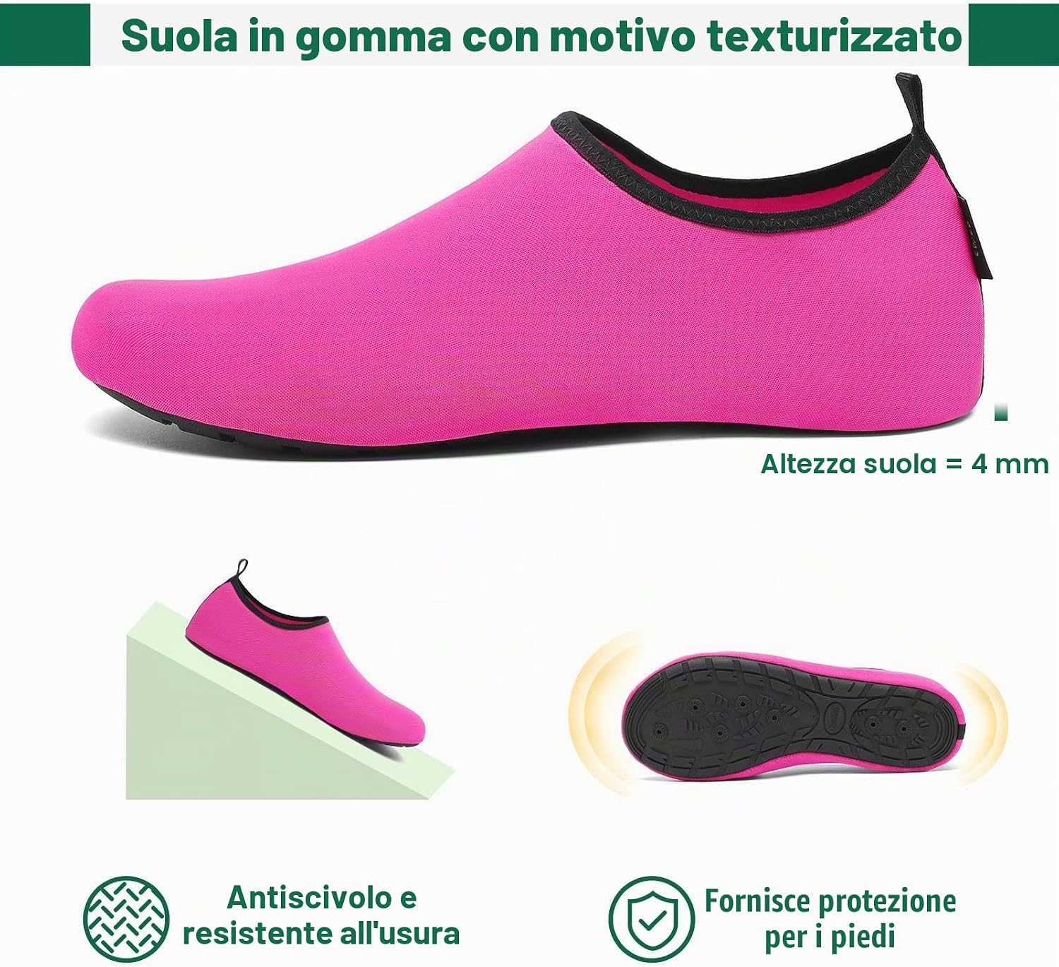 Detalle de SAGUARO Scarpe da Scoglio con Drenaggio e Asciugatura Rapida, 7 Fori, Gr. 36–47