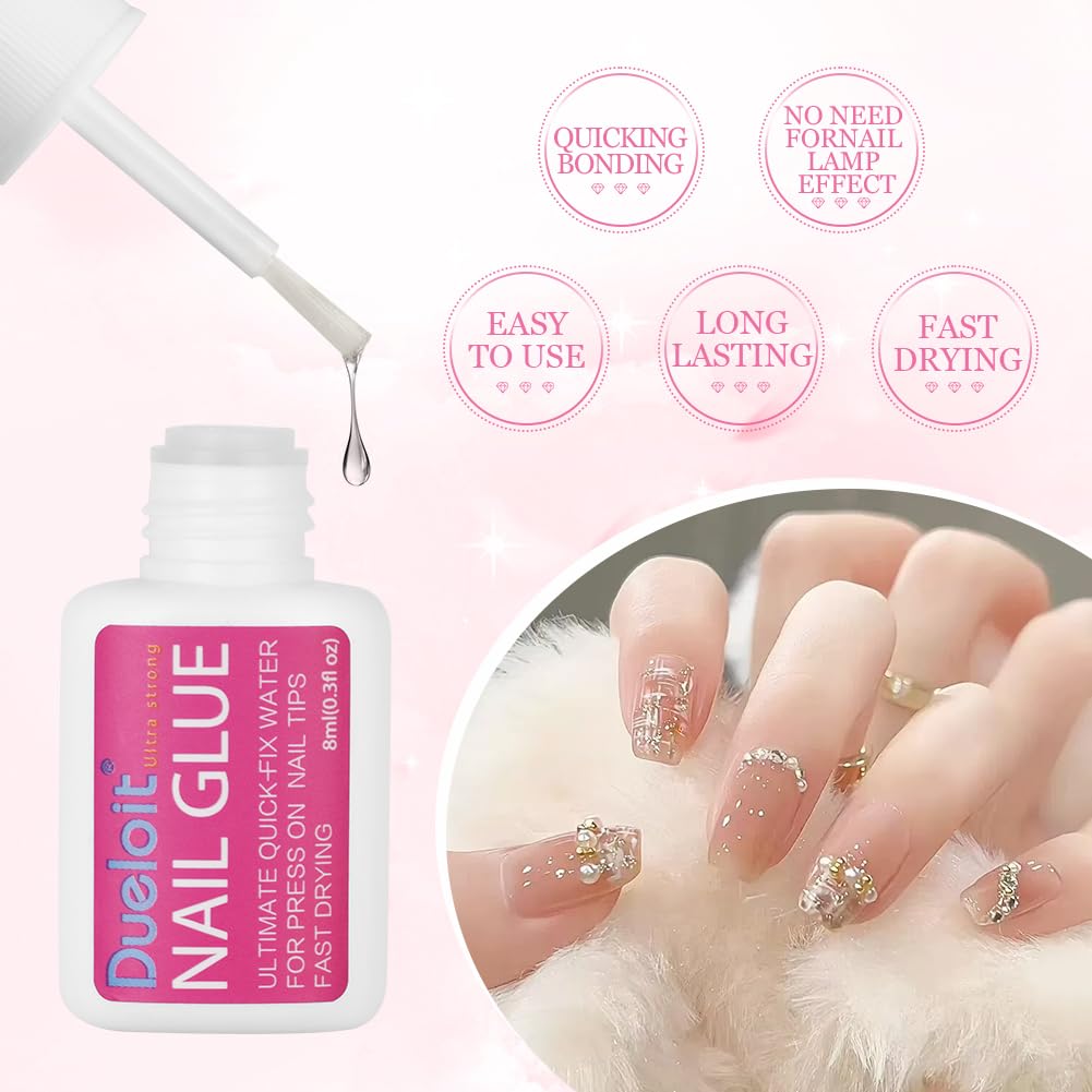 Detalle 2 de LOPHE Pegamento Uñas Postizas 💅 8ml Fuerte y Profesional