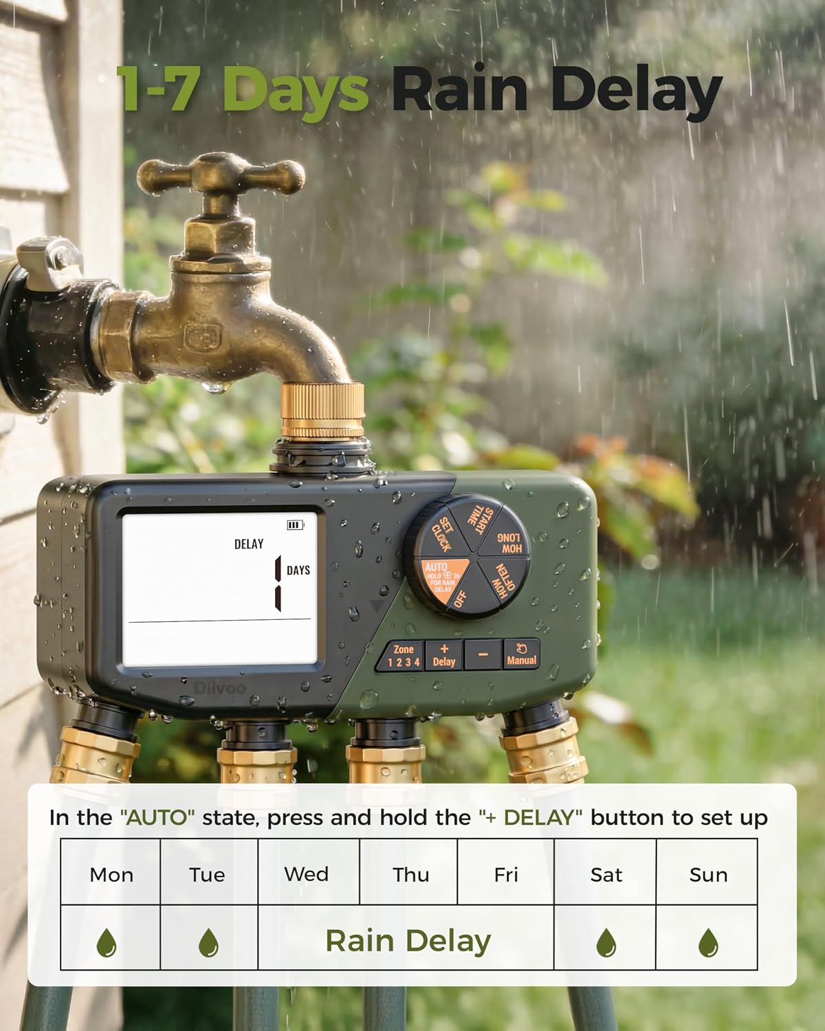 Detalle 2 de Diivoo 4-zone water timer