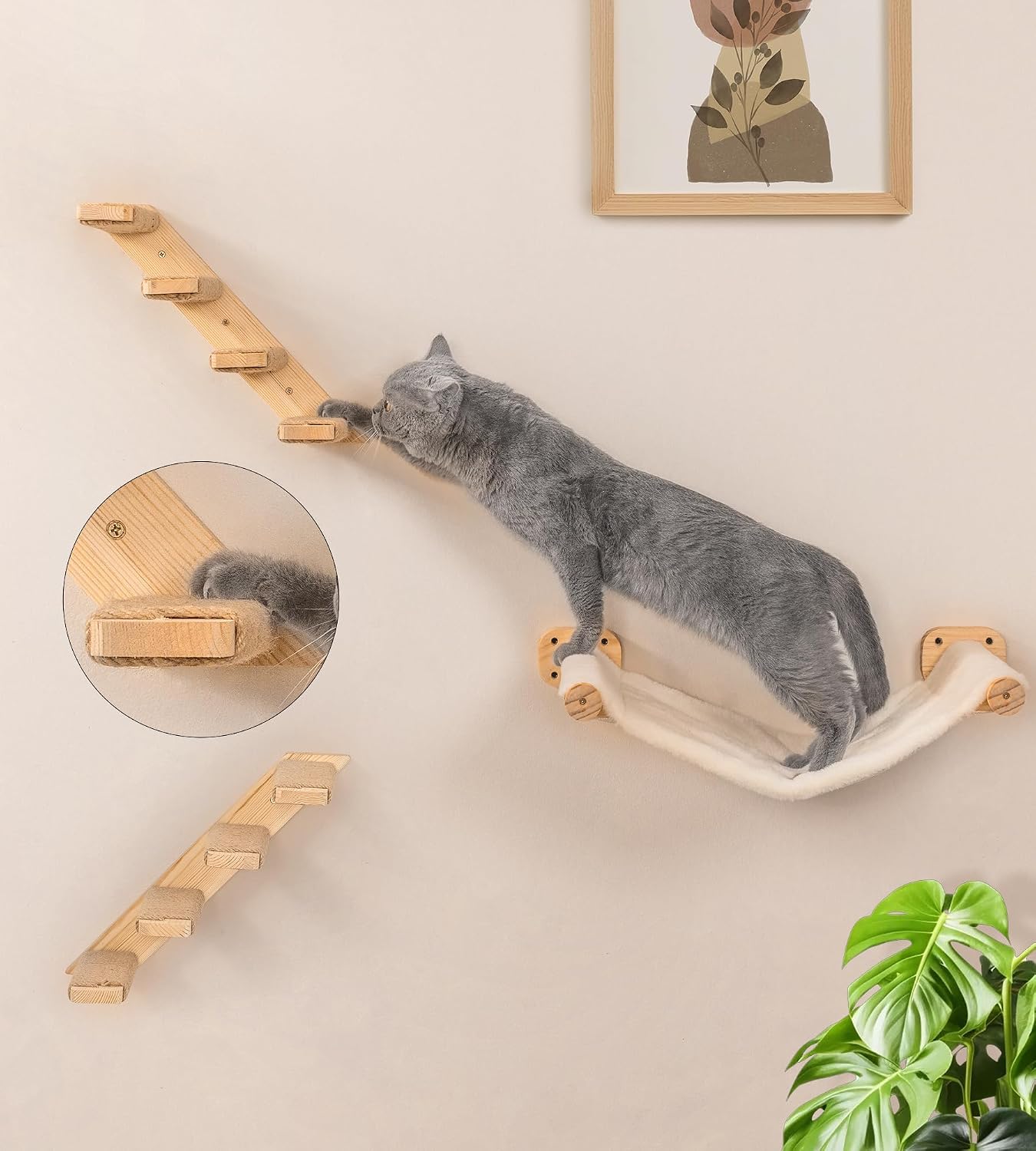 Thumbnail 2 de Cat Hammock Wall Mounted Bed & Perch