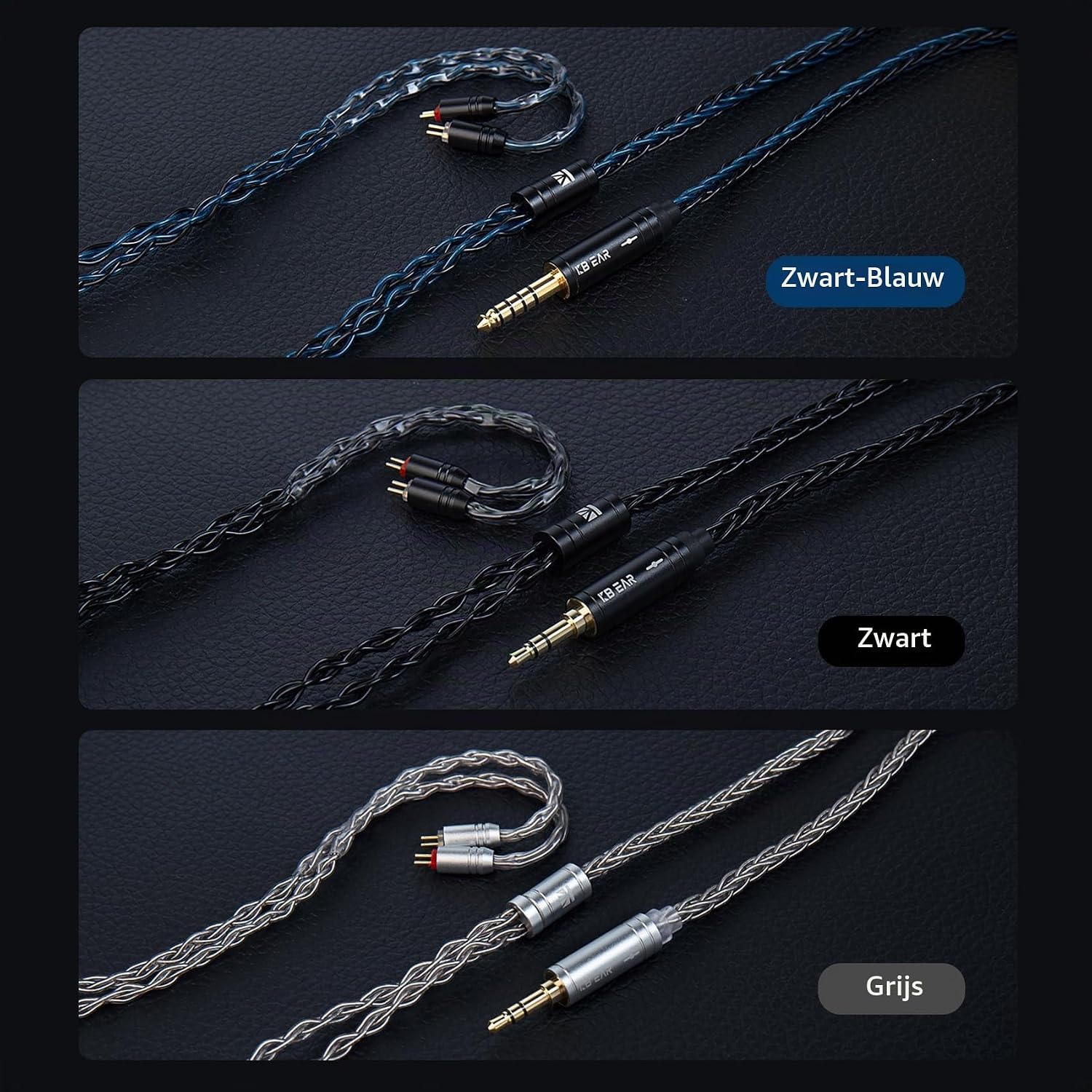 Thumbnail 2 de keephifi KBEAR ST12 Plus IEM-kabel 2 m, 2PIN-S, verzilverde OFC