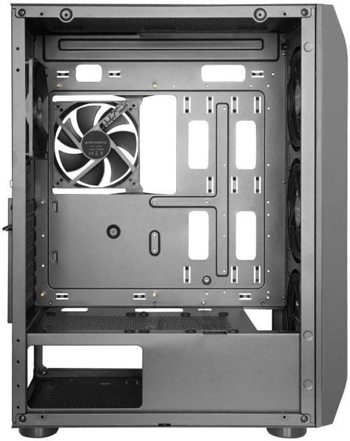 Detalle de Mars Gaming MC-PRO2 – obudowa E-ATX z 5 wentylatorami i metalowym frontem mesh