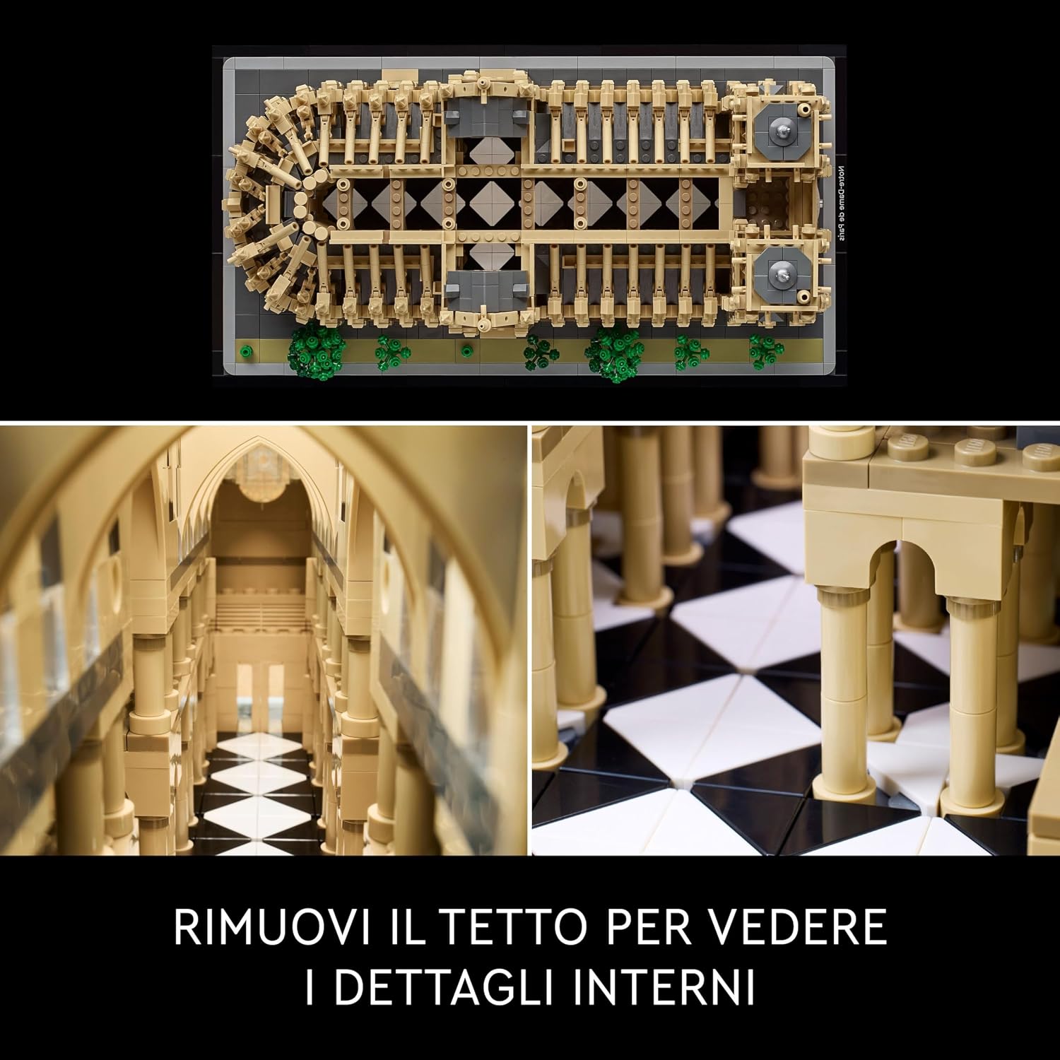 Detalle de LEGO Architecture Notre-Dame de Paris 21061 — Set da collezione per adulti