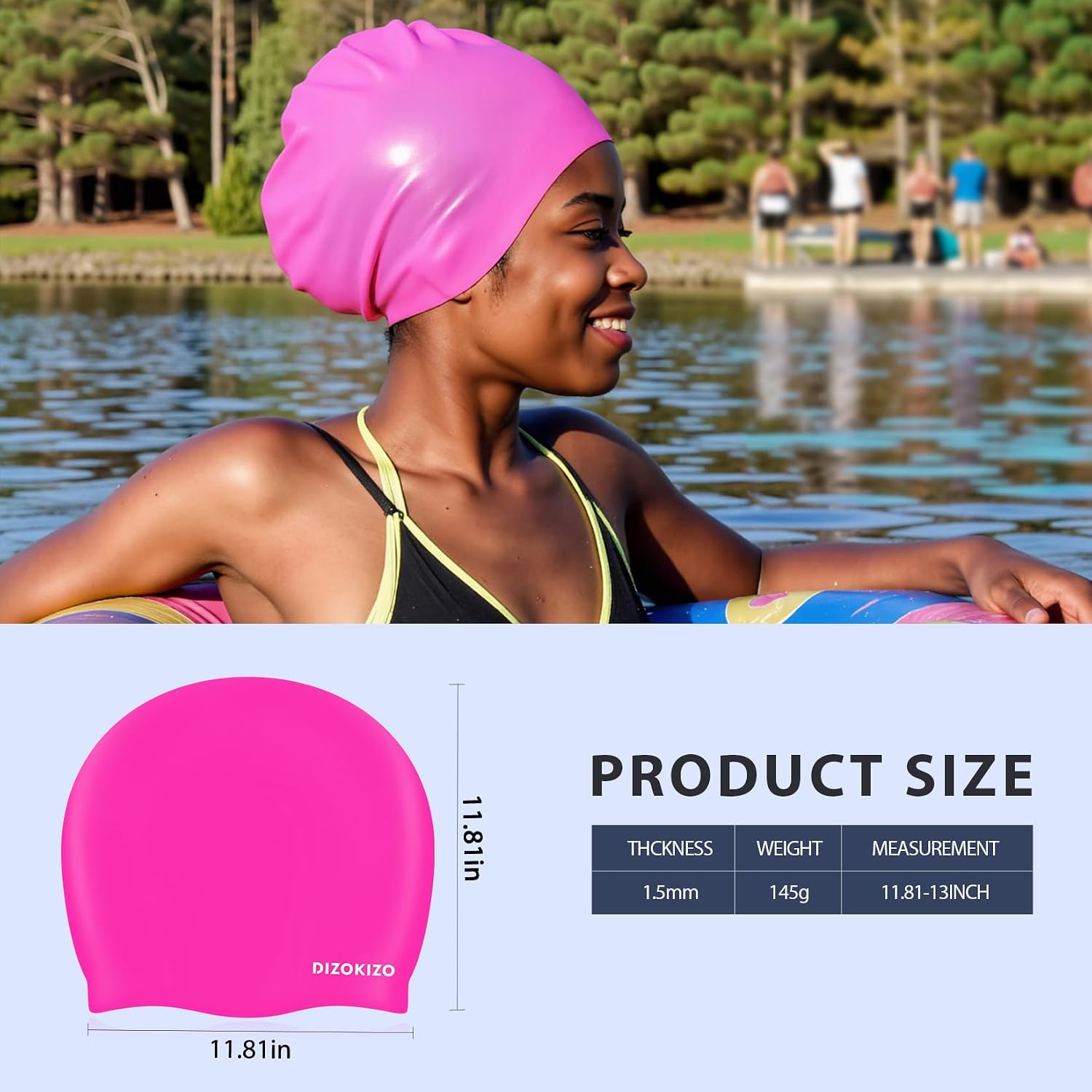 Detalle 2 de Dizokizo Silicone Swim Cap