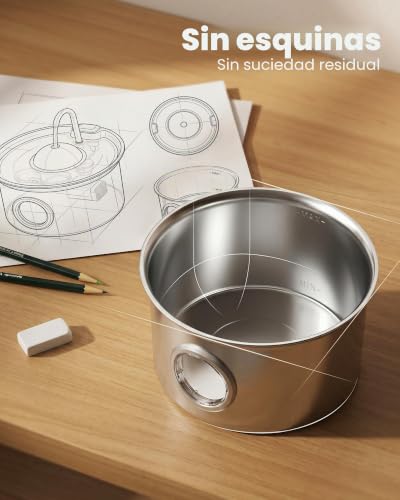 Thumbnail 7 de Fuente para Gatos Acero Inoxidable 2,6 L de DCTROD con Filtración de Cuatro Capas