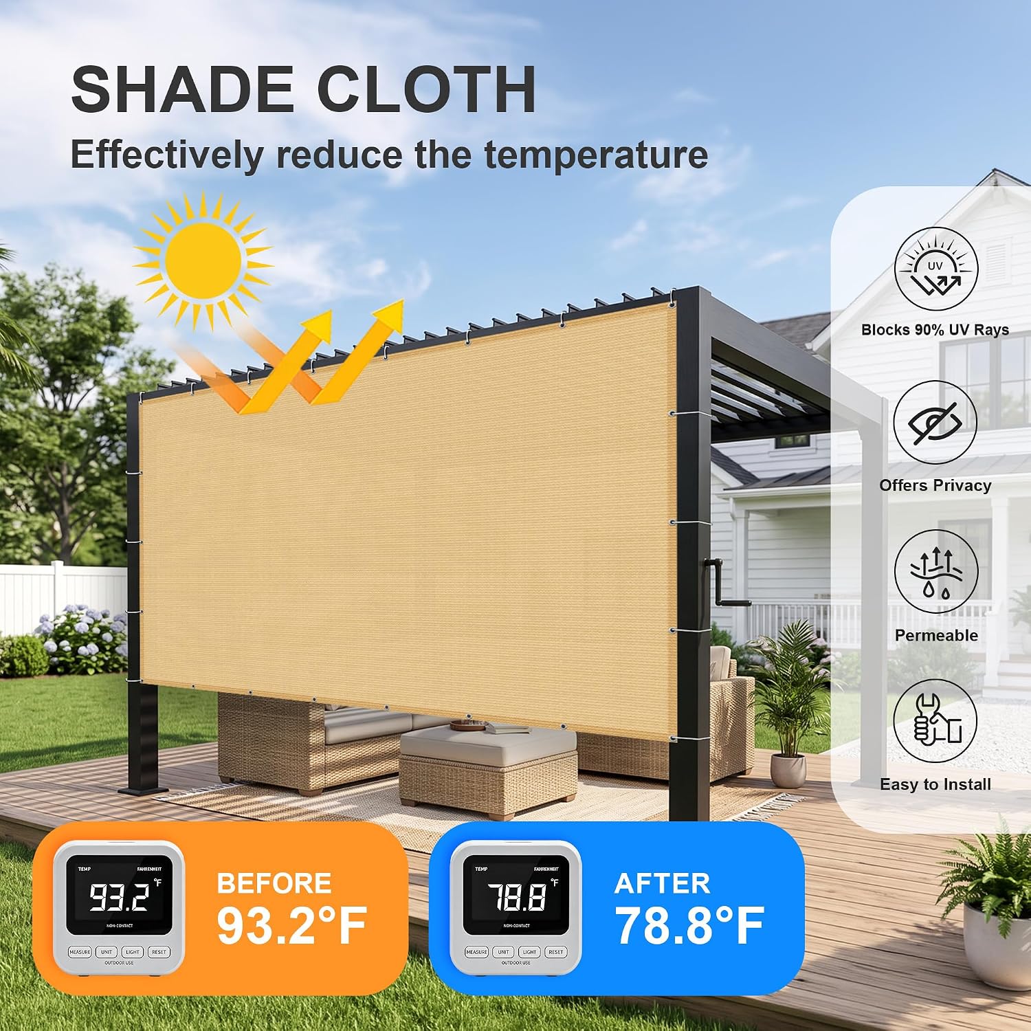 Detalle 2 de SUNNY GUARD Shade Cloth 8x12 FT