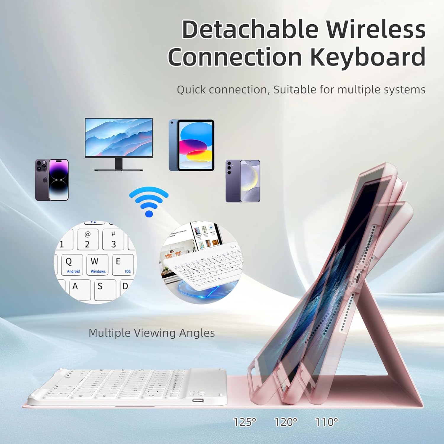 Thumbnail 4 de KVTVOU Case with Detachable Bluetooth Keyboard for iPad 10.2-inch
