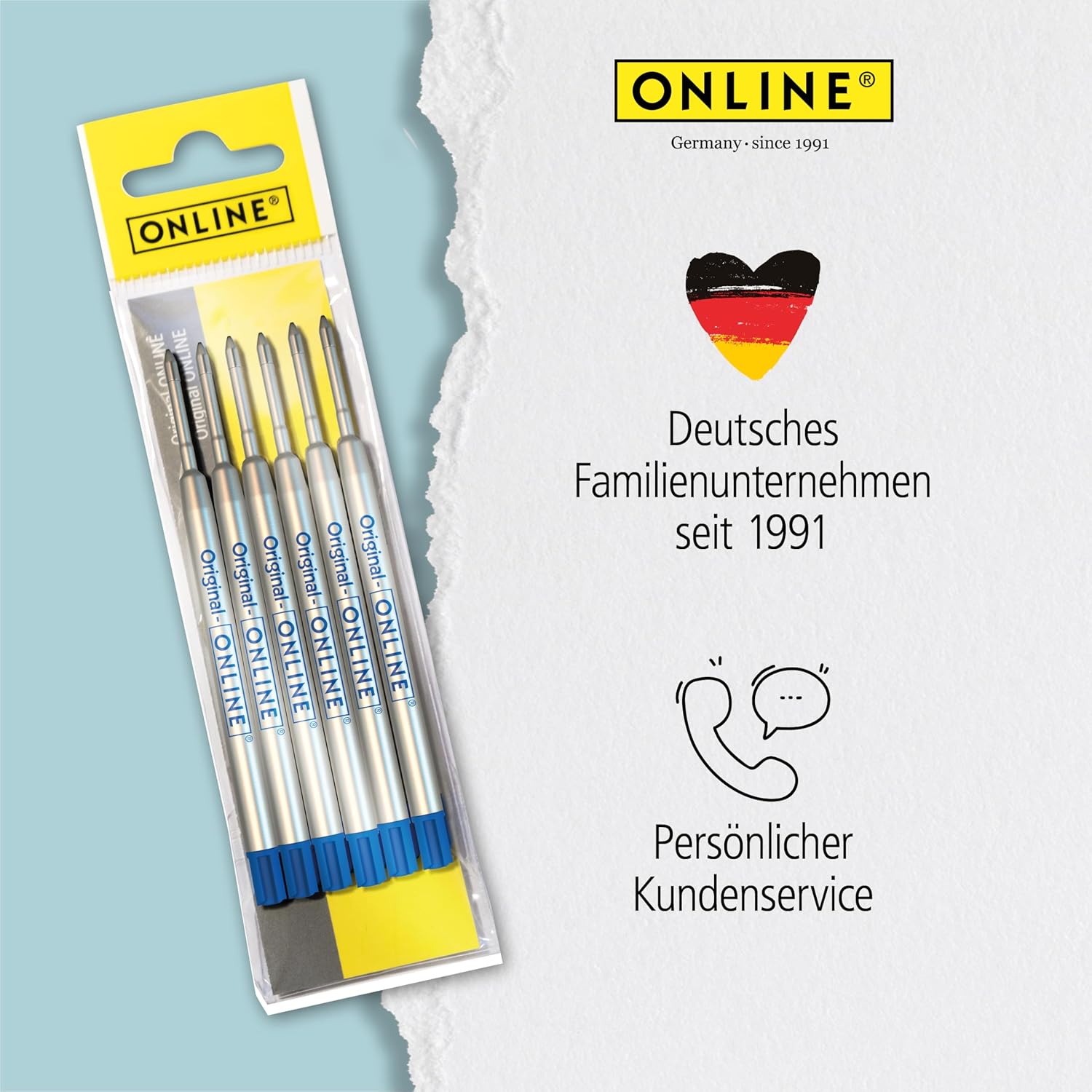 Thumbnail 6 de ONLINE 6 Kugelschreiberminen blau M đź–Š