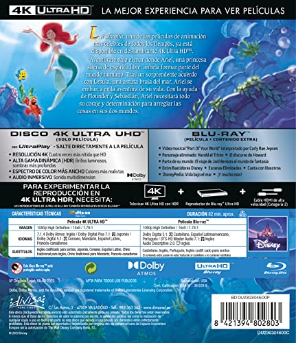 Detalle 2 de La Sirenita 4K UHD + Blu-ray 📀