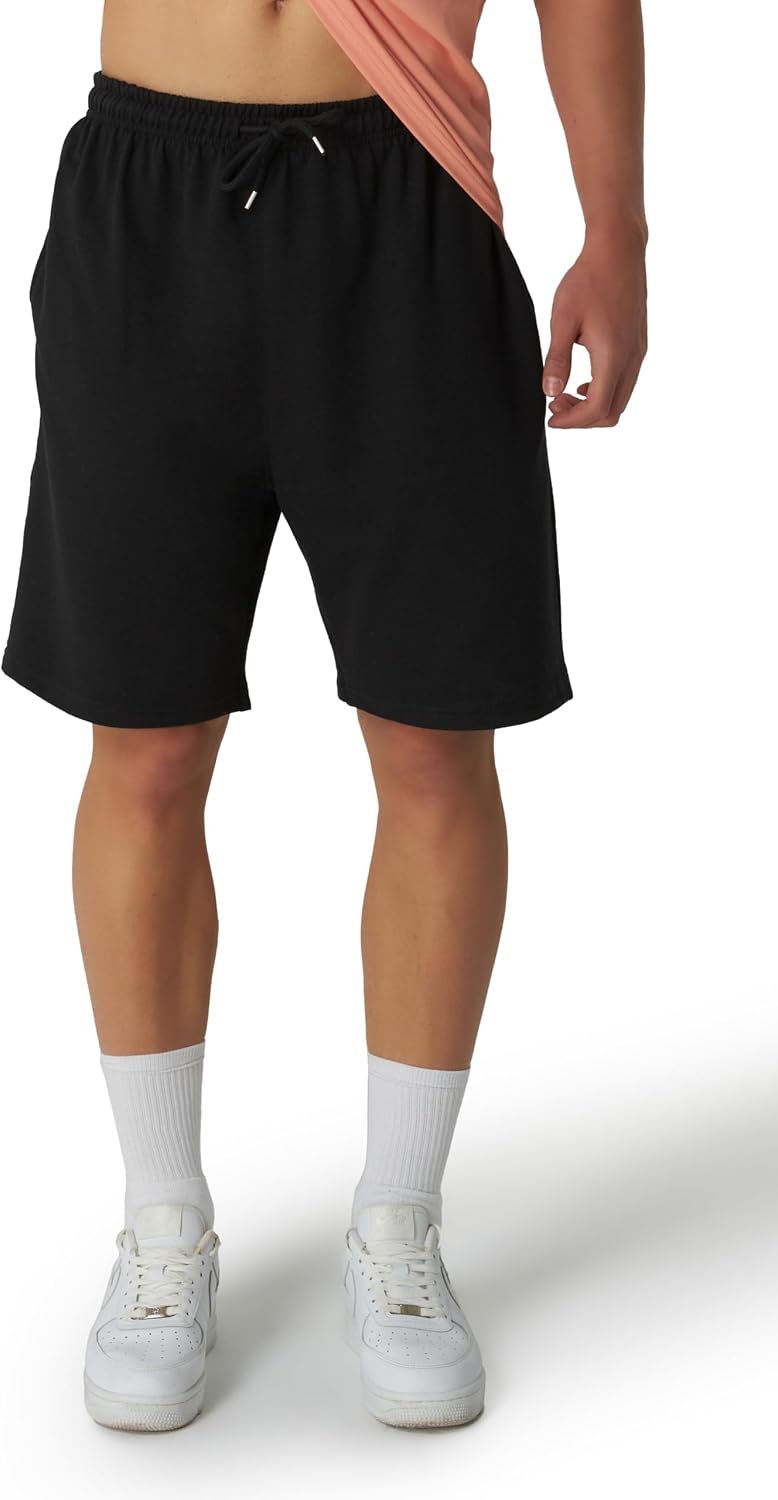 Detalle de ROSS CAMP Sporthose Herren Kurz – kurze Baumwoll-Trainingshose, Schwarz, Regular Fit