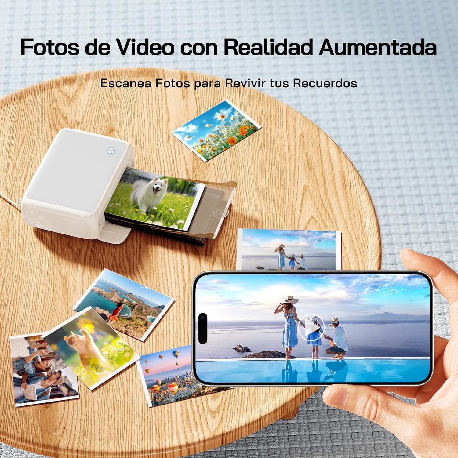 Detalle 2 de WOLFANG Impresora fotográfica instantánea 54 hojas
