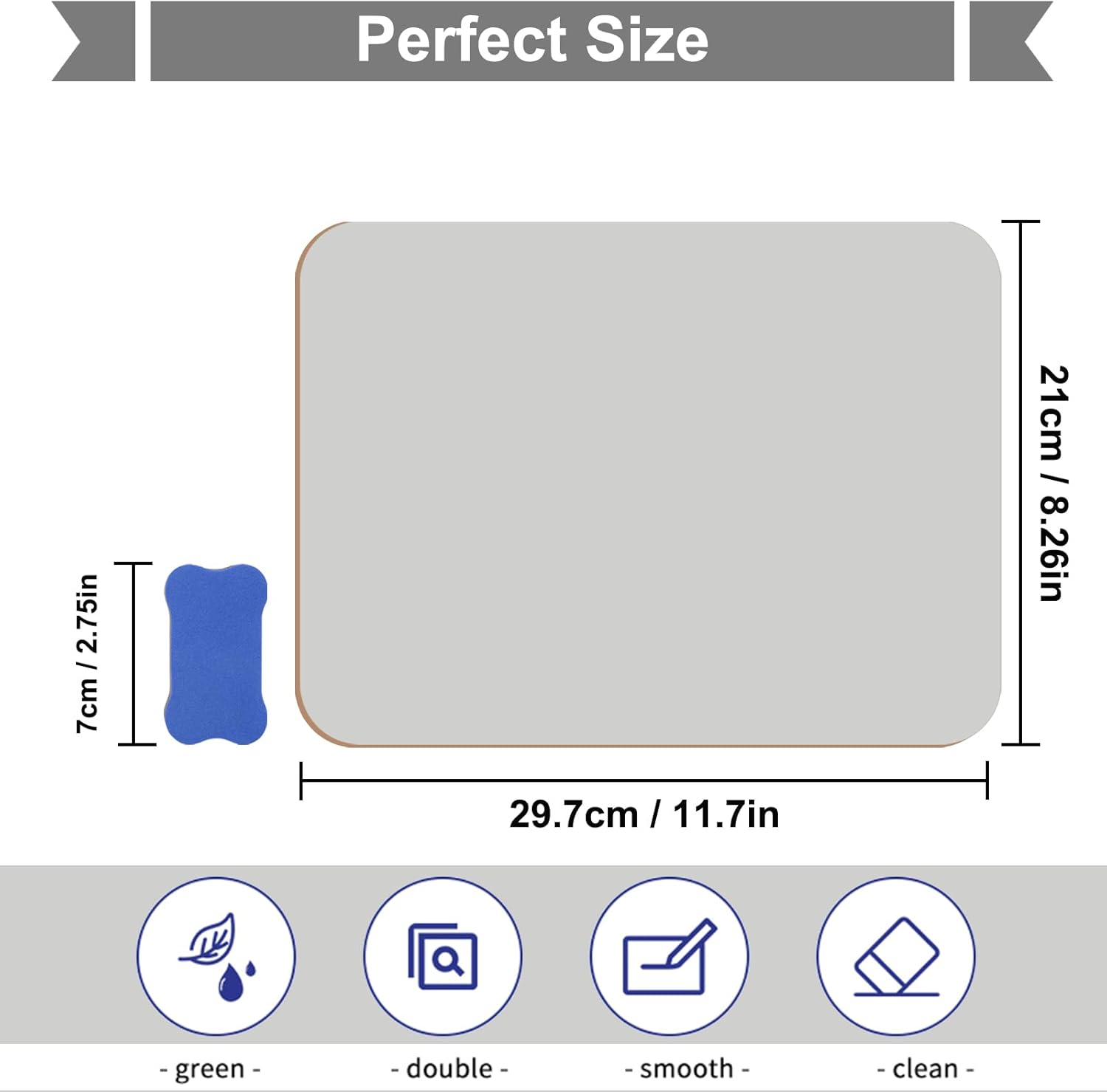 Thumbnail 1 de A4 Mini Dry Erase Whiteboard 2-pack 🧾