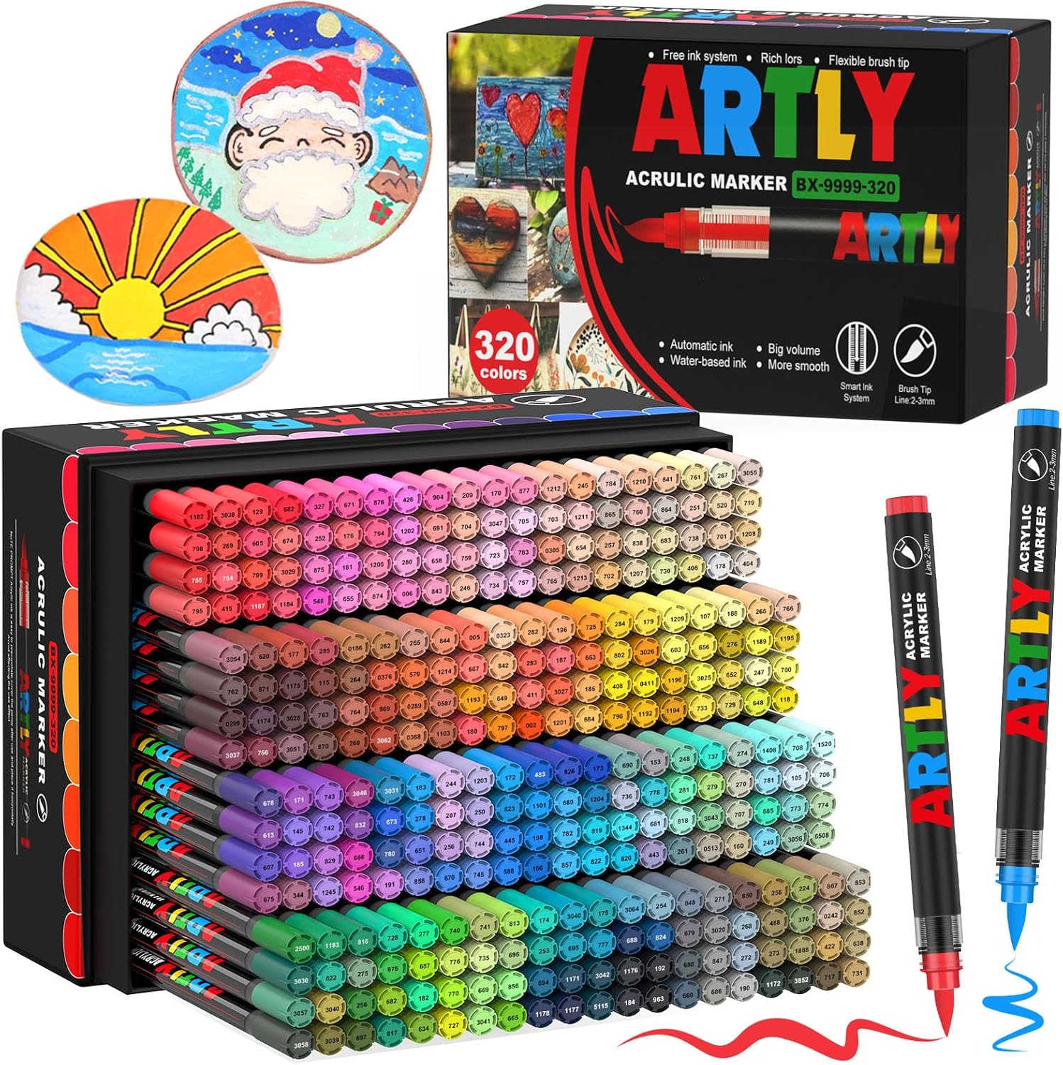 Detalle de Laconile 320 Acrylstifte Set – Acrylmarker für vielseitige Kunstprojekte