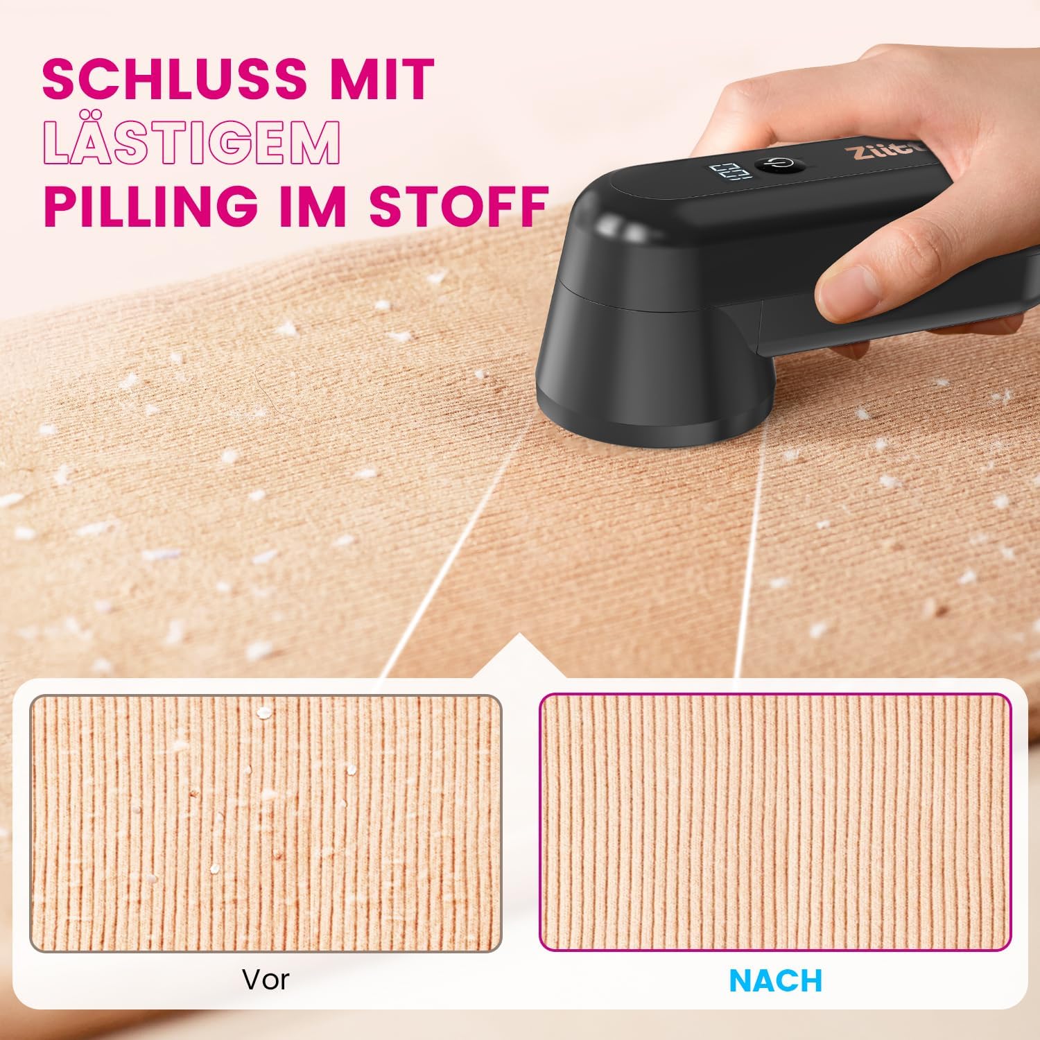 Thumbnail 6 de Ziitty Fusselrasierer Elektrisch 1500mAh