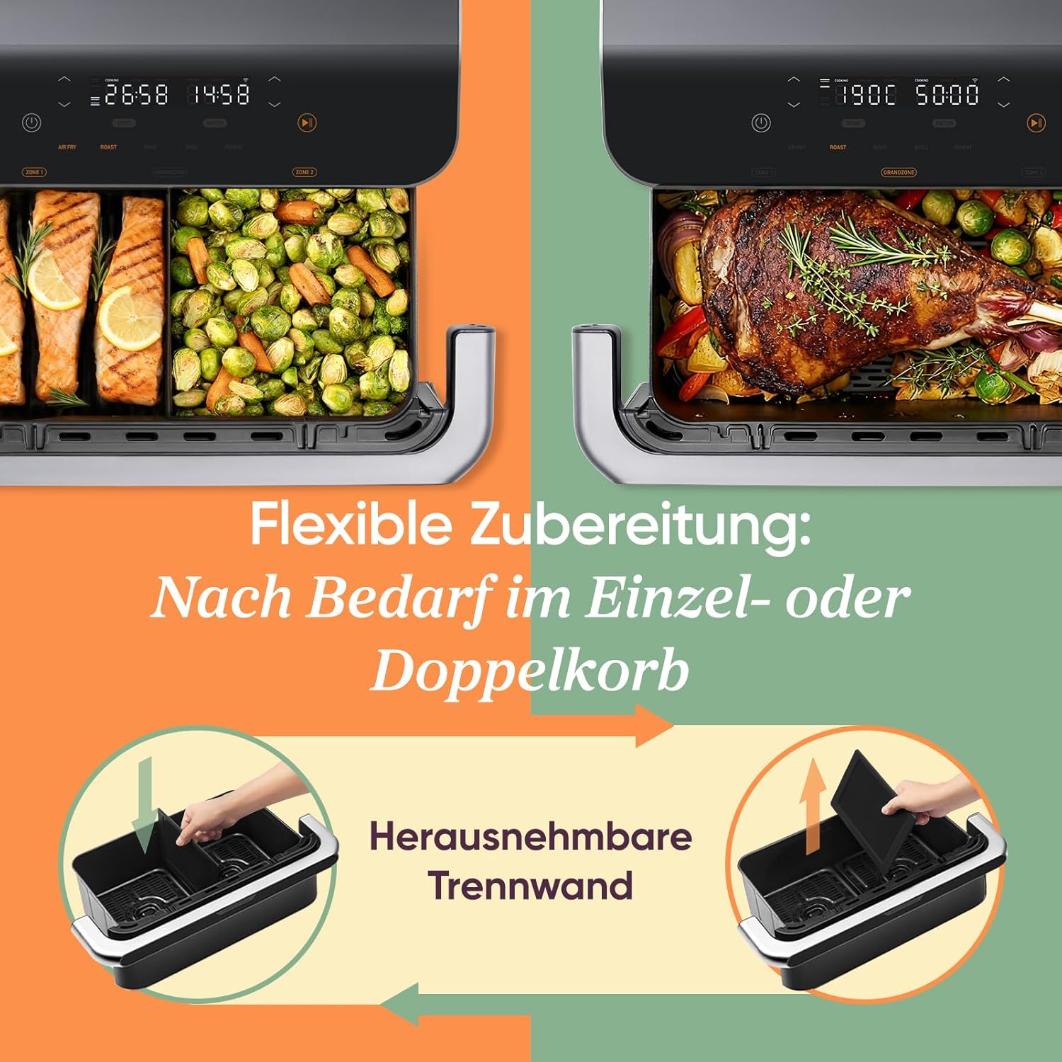 Thumbnail 3 de COSORI TwinFry 10L Heißluftfritteuse mit 2 Kammern