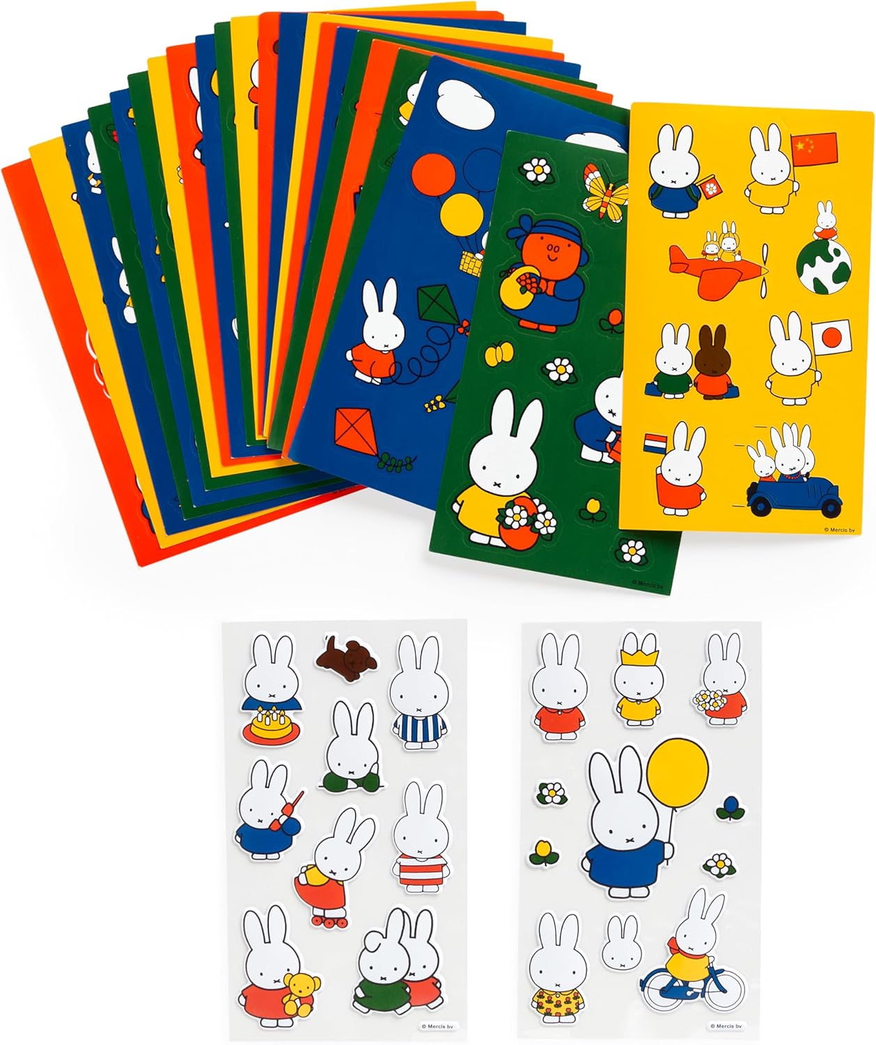 Detalle 2 de Galison Miffy Sticker Tin – 24 Sheets of Miffy Stickers (22 standard + 2 Puffy) in a Portable Tin