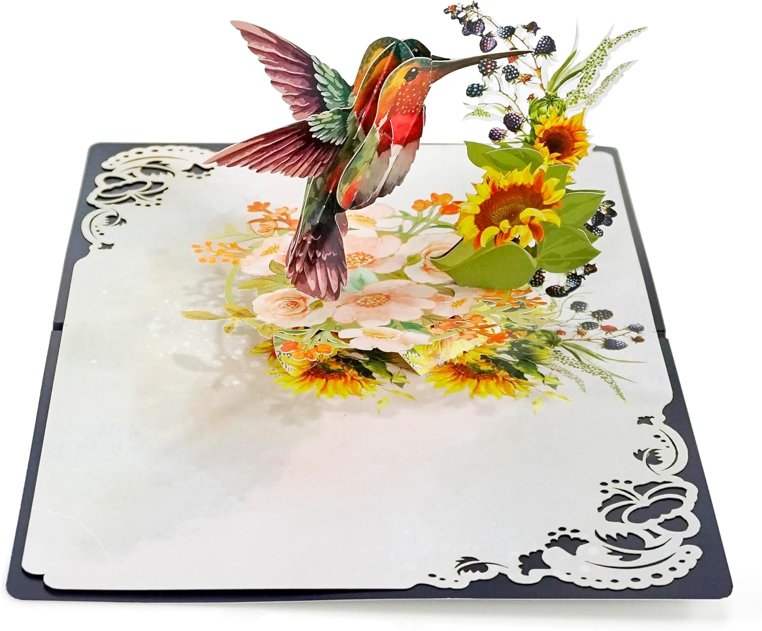 Thumbnail 2 de CUTPOPUP Mother's Day Card Pop Up – Humming Bird Sunflower, 6x8in