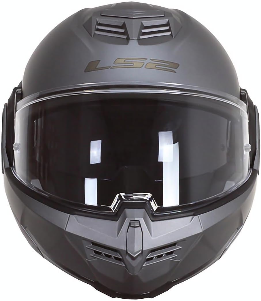 Detalle de LS2 ADVANT SOLID Matt Titanium – Casco modulare ECE 22.06 (M)