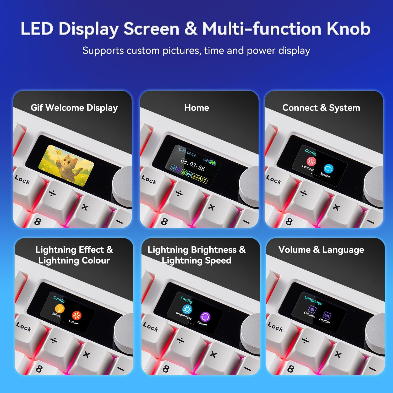 Thumbnail 1 de AULA F106PRO Mechanical Wireless Keyboard 8000mAh ⌨