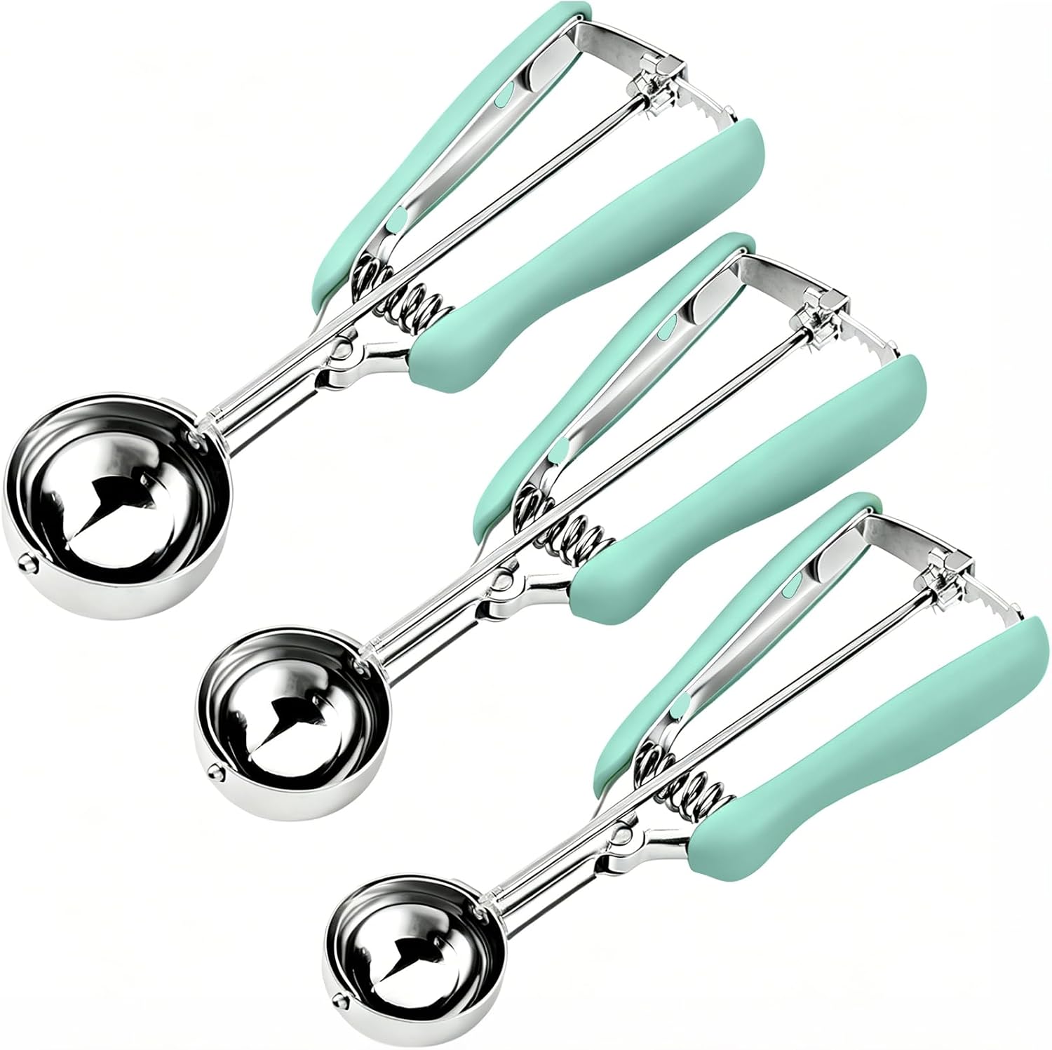 Thumbnail 6 de HOMURE H Cookie Scoop Set — 3-Piece Stainless Steel Scoops (1 Tbsp, 2 Tbsp, 3 Tbsp) with Non-Slip Grip