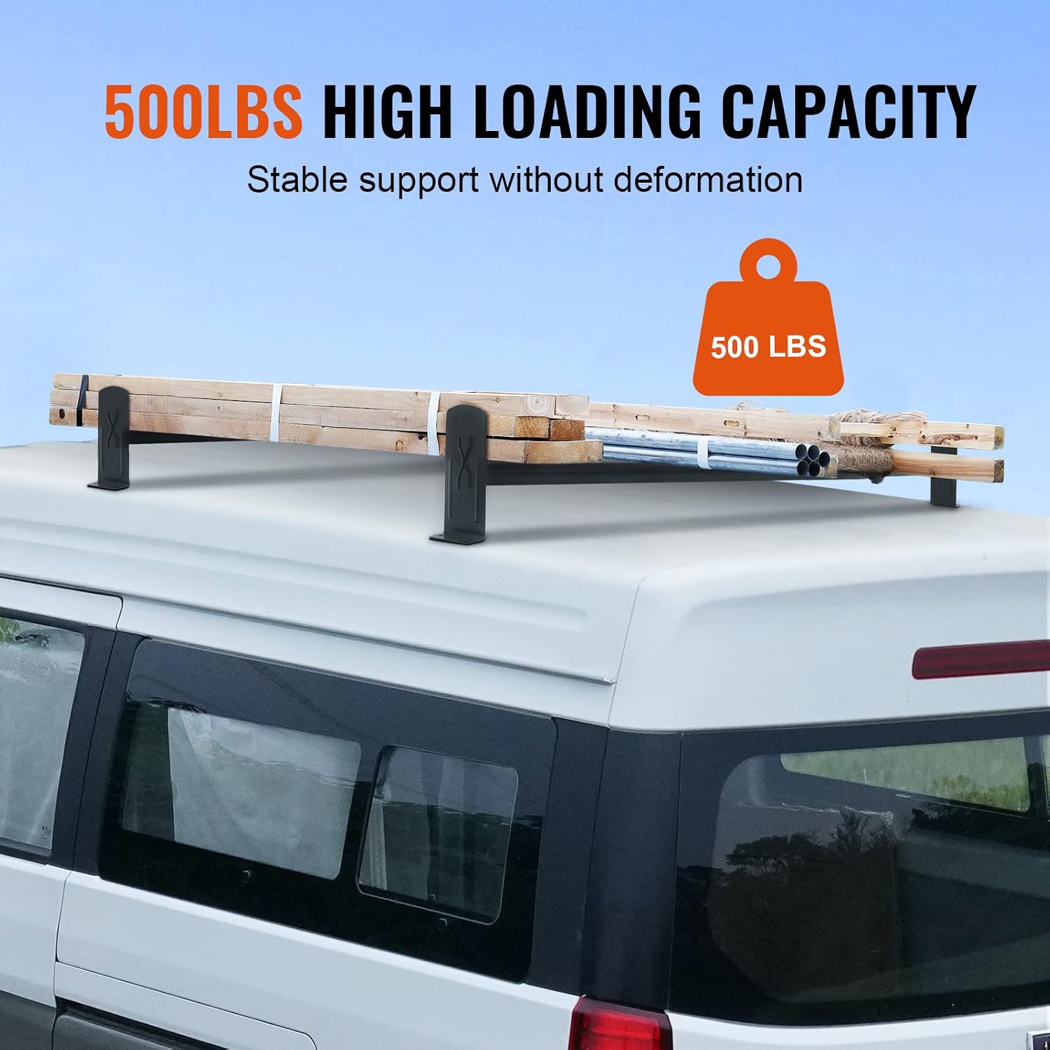 Detalle 2 de VEVOR Van Roof Ladder Rack, Alloy Steel