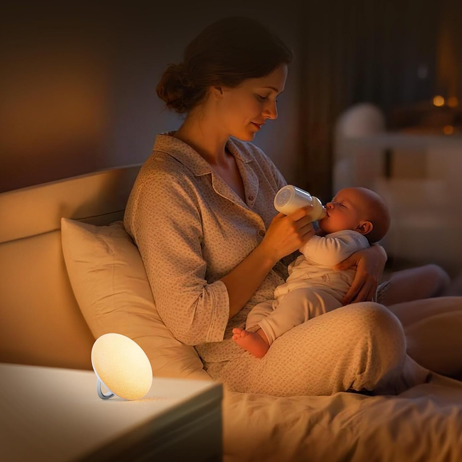 Detalle de MAHYKO Nachtlicht Baby aus BPA-freiem Silikon – dimmbares Stilllicht mit 3 Timer-Modi