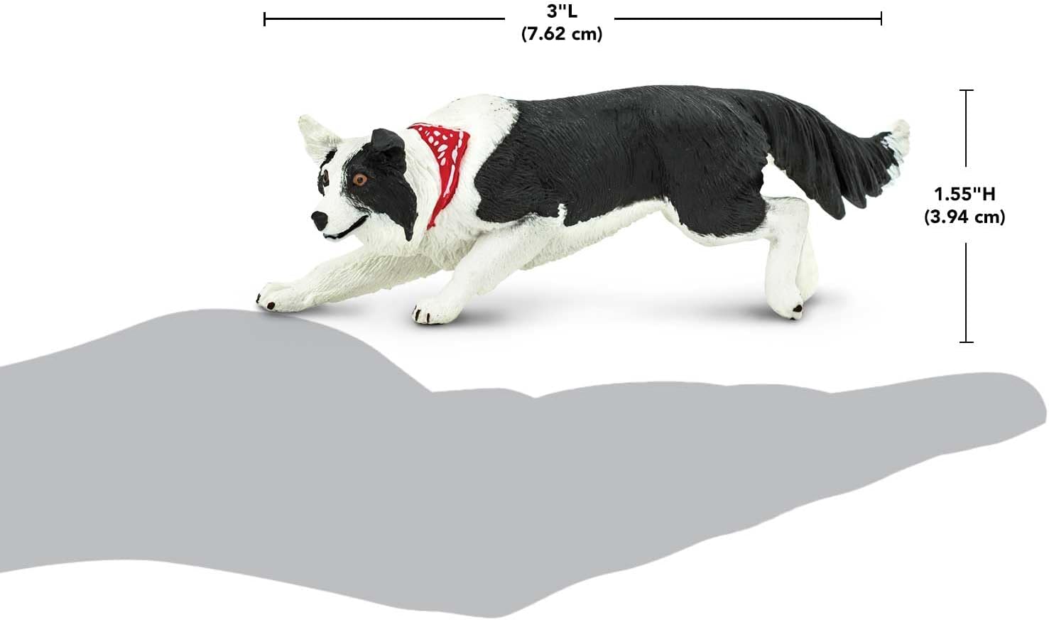 Thumbnail 2 de Safari Ltd Border Collie miniatuurfiguur van kunststof, meerkleurig