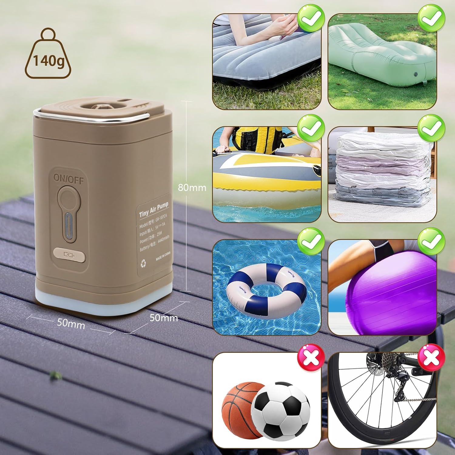 Thumbnail 2 de ytorgr Air Pump Portable rechargeable pump for inflatables ⚓
