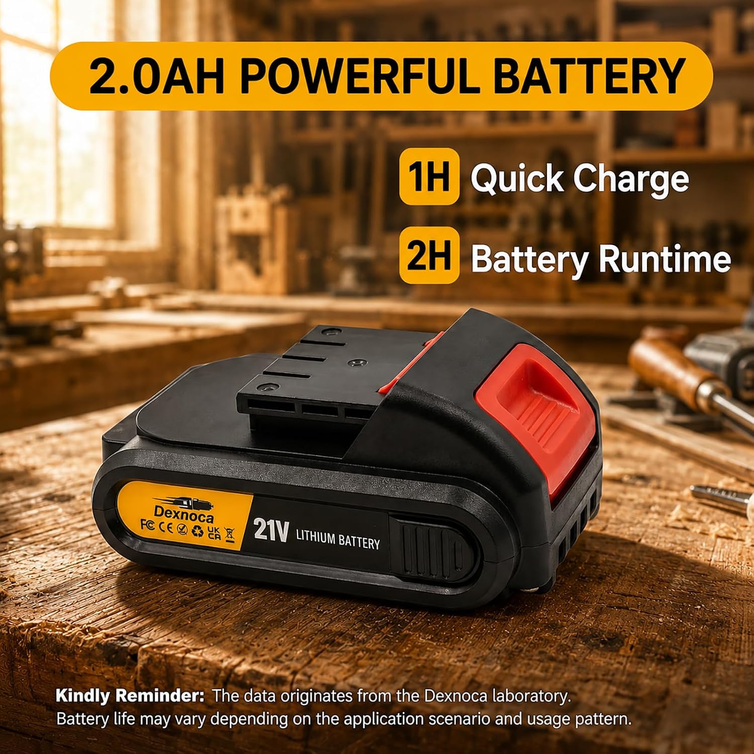 Detalle de Dexnoca 21V Cordless Drill Kit with 92 Pieces: Power, Precision and Convenience