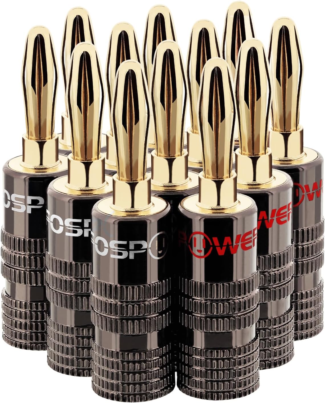 Detalle de FosPower Banana Plugs 12pcs 24K Gold