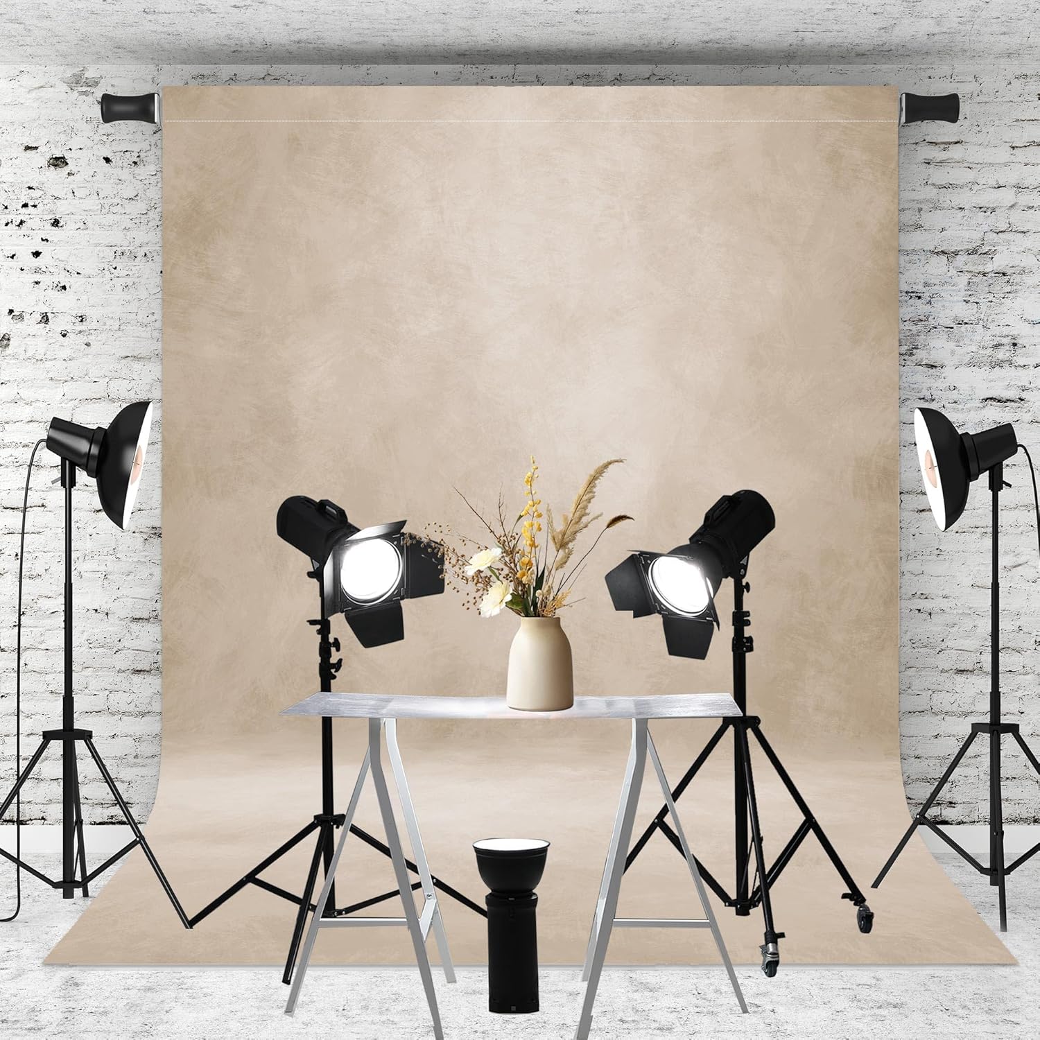 Thumbnail 5 de Kavier abstrakter Fotohintergrund aus Polyester (243 × 300 cm) – beige für Studio, Portrait & Produktfotos