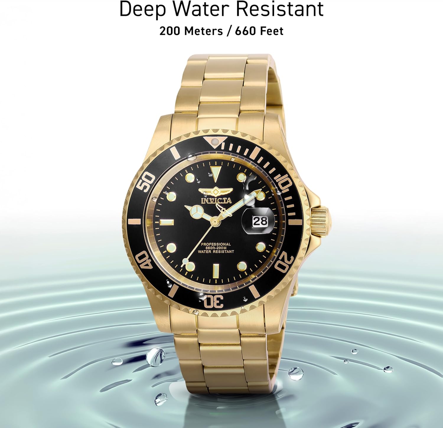 Thumbnail 4 de Invicta Pro Diver Edelstahl Herren Quarzuhrwerk 40 mm – 26975 mit schwarzem Zifferblatt