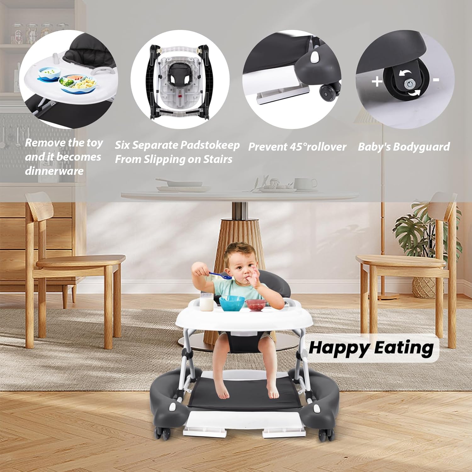 Thumbnail 4 de Baby Walker 5-in-1: Adjustable, Foldable Activity Walker for 6–18 Months