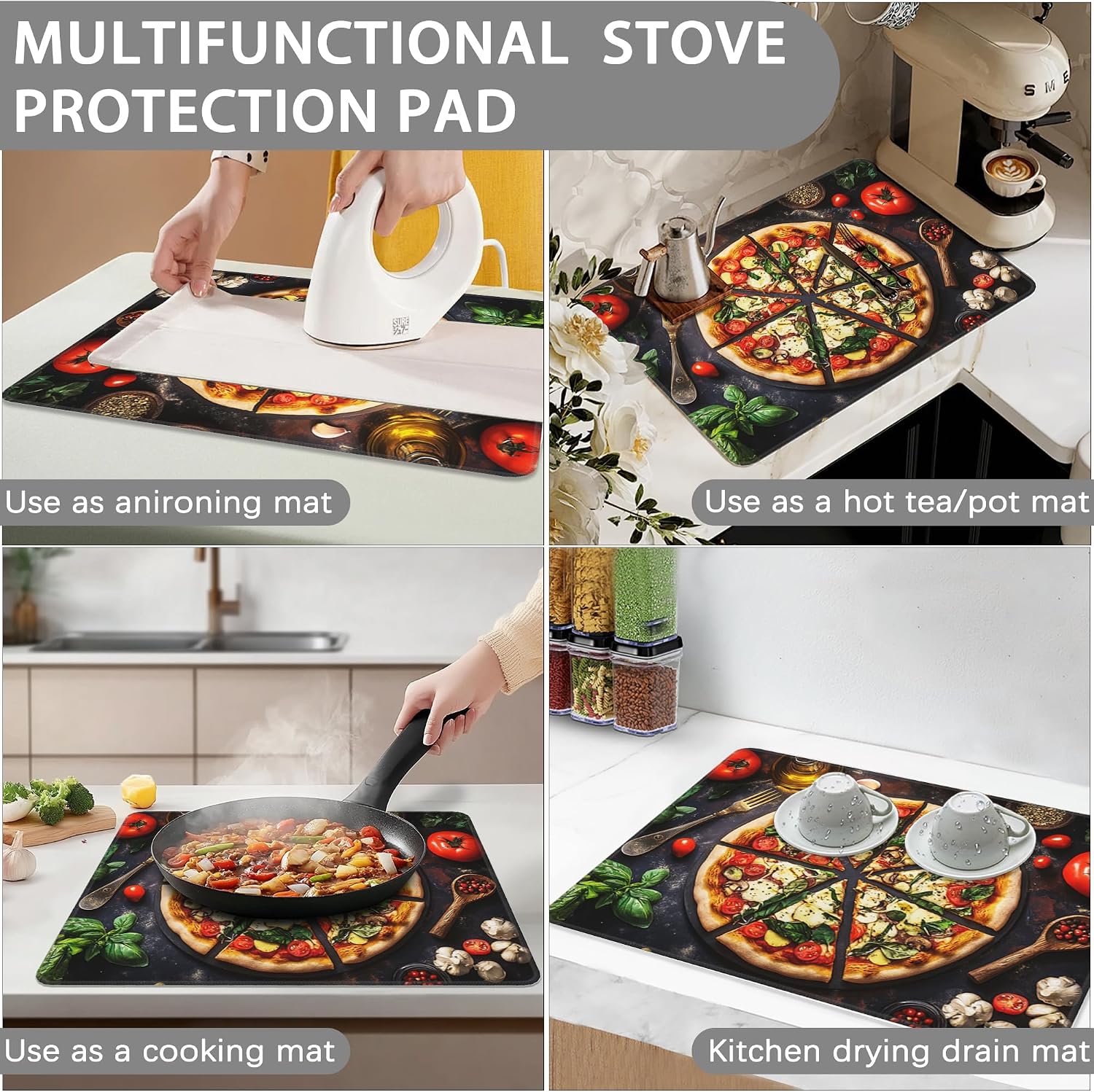 Thumbnail 6 de QYWETHOD Stove Top Cover, 28.5 x 20.5-Inch Rubber Protector Mat